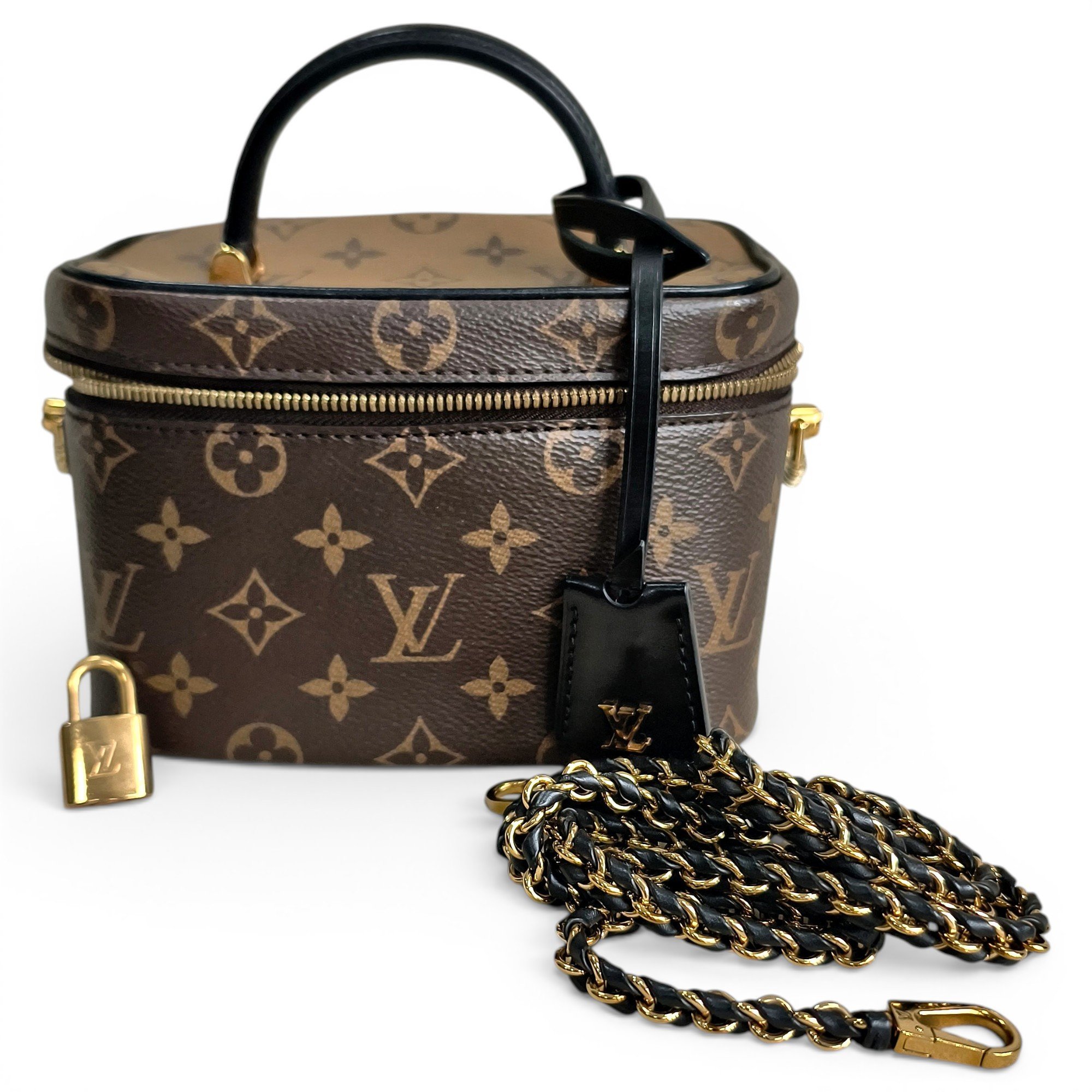 Vanity leather handbag