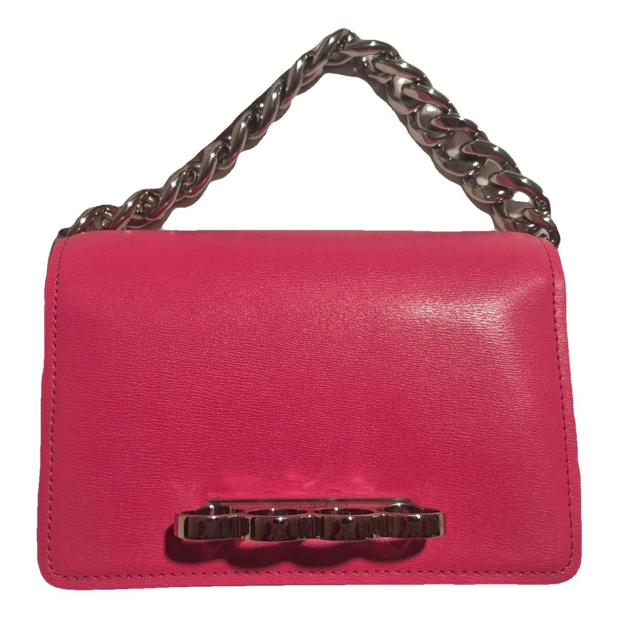 Knuckle leather clutch bag