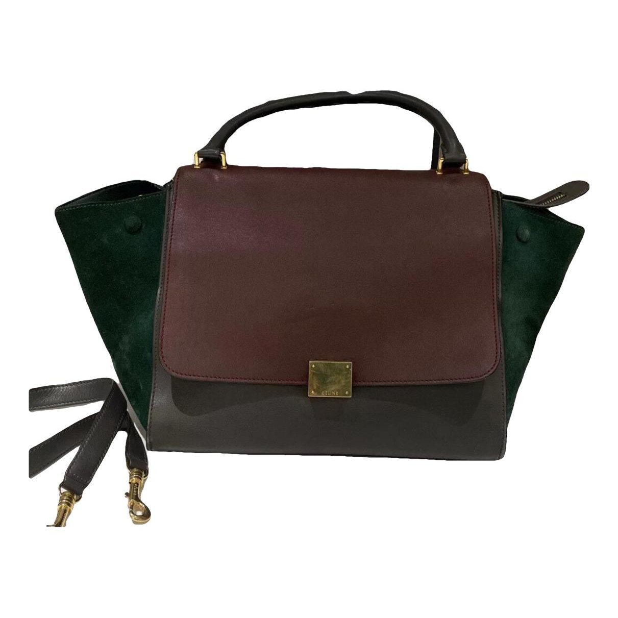 Trapèze leather handbag
