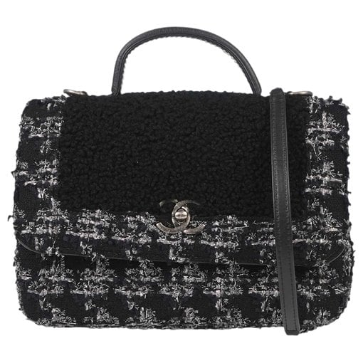 Coco Handle tweed handbag