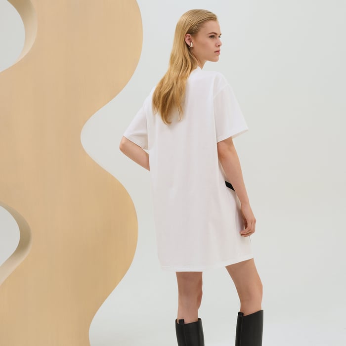 Blanc "Coaching Remix" Boxy Fit Straight Dress