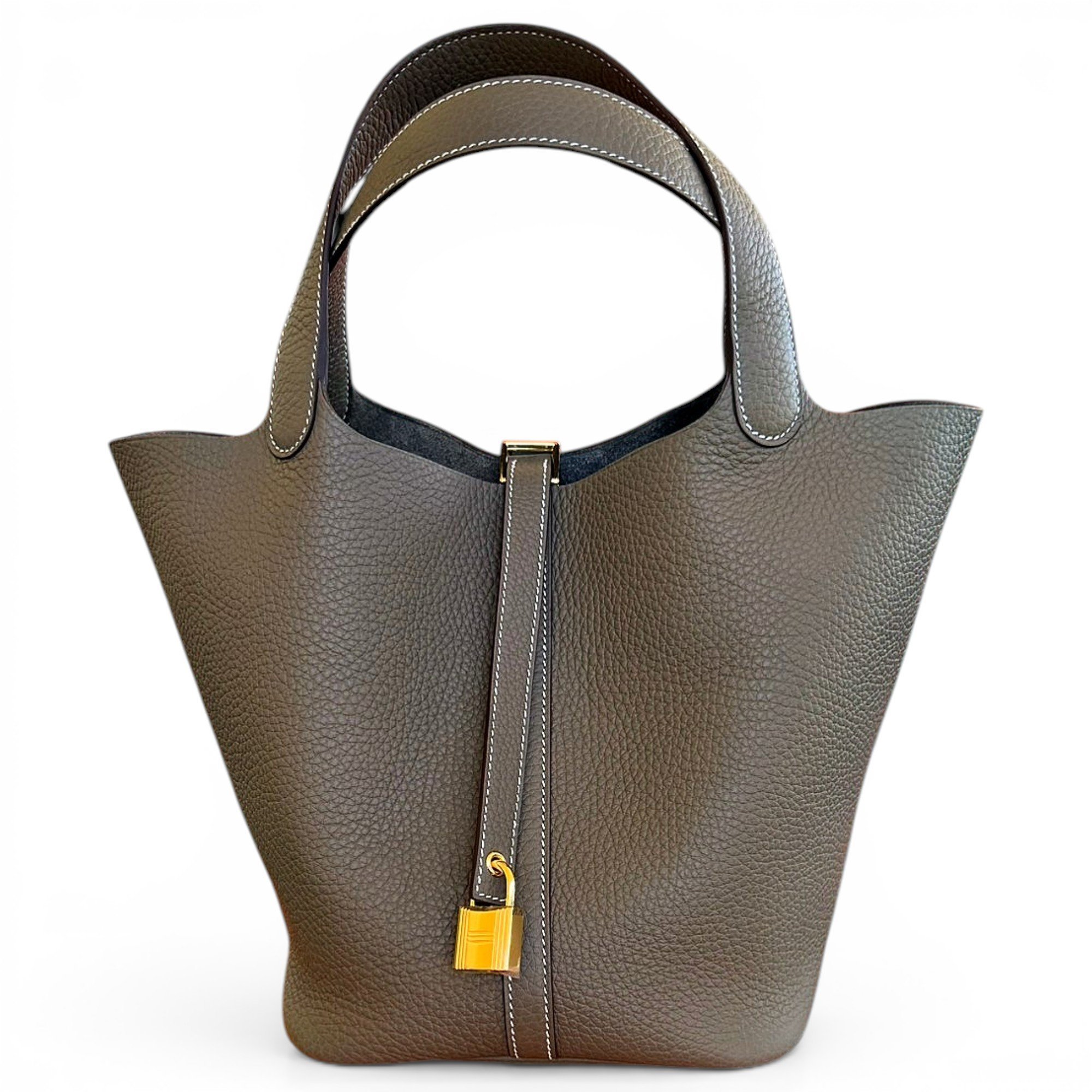 Picotin leather tote