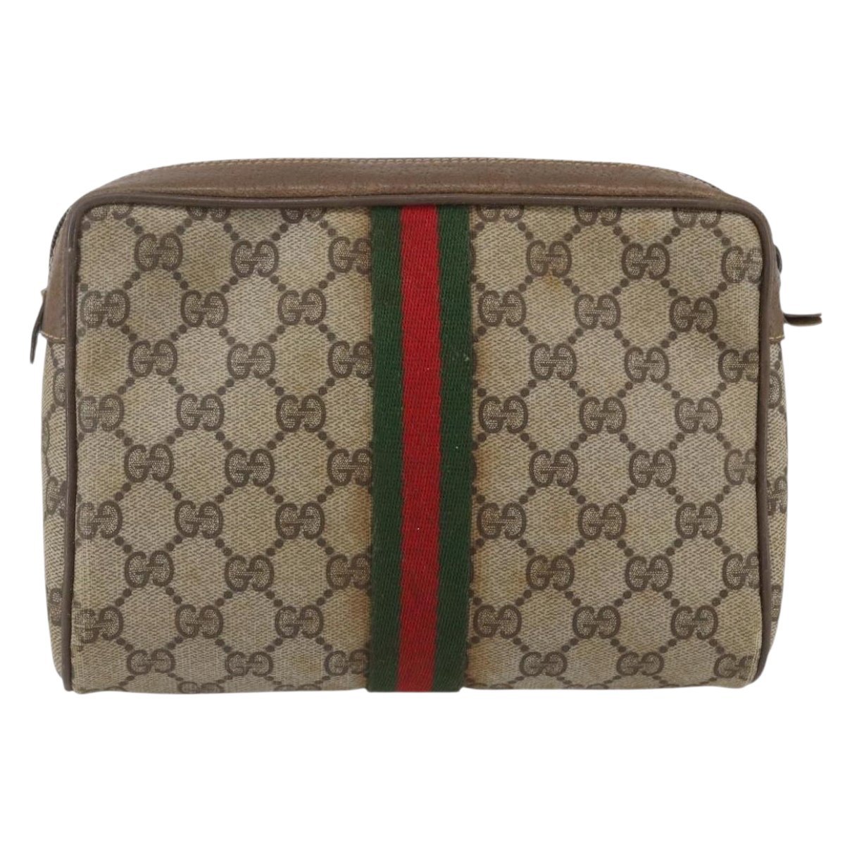 Leather clutch bag