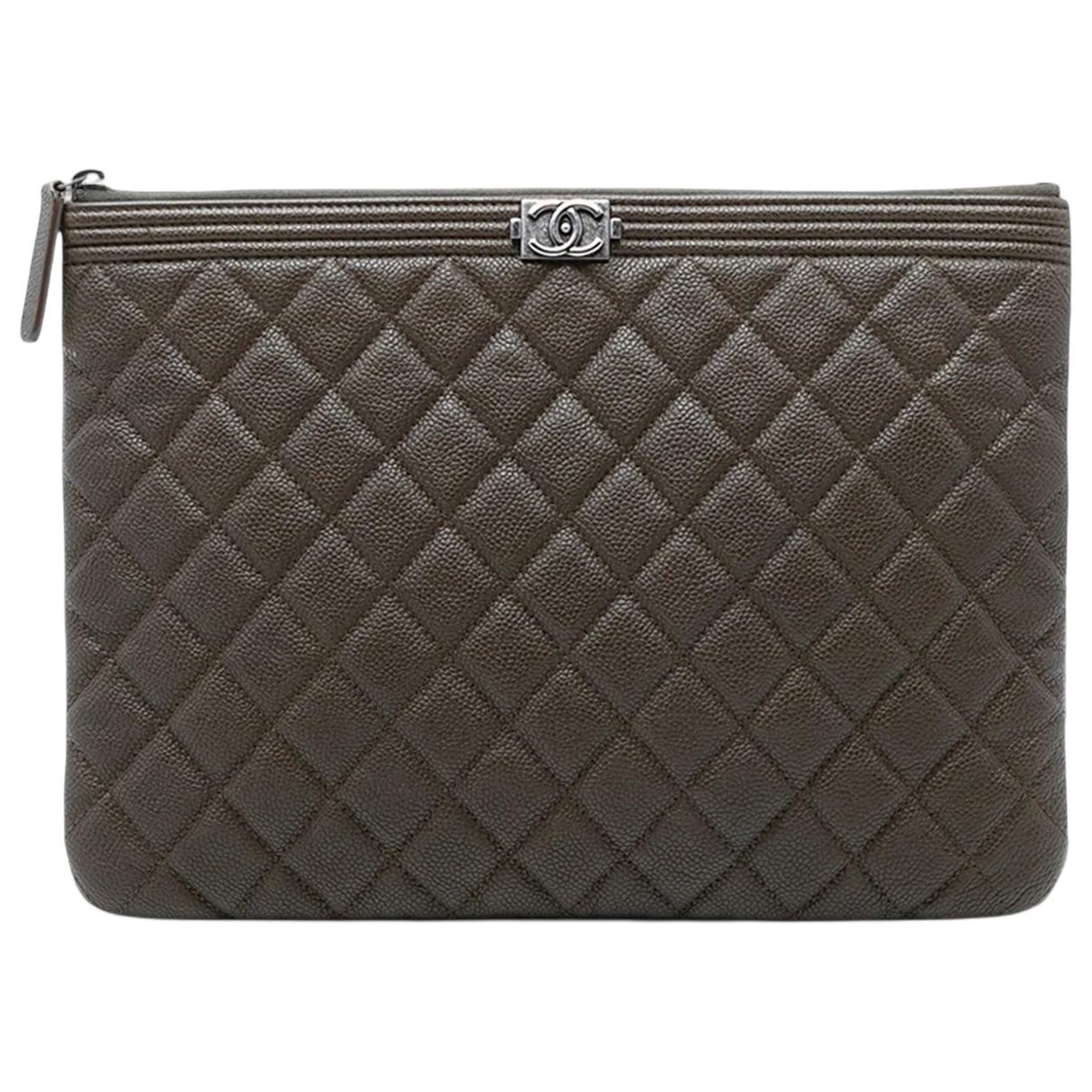 Boy leather clutch bag