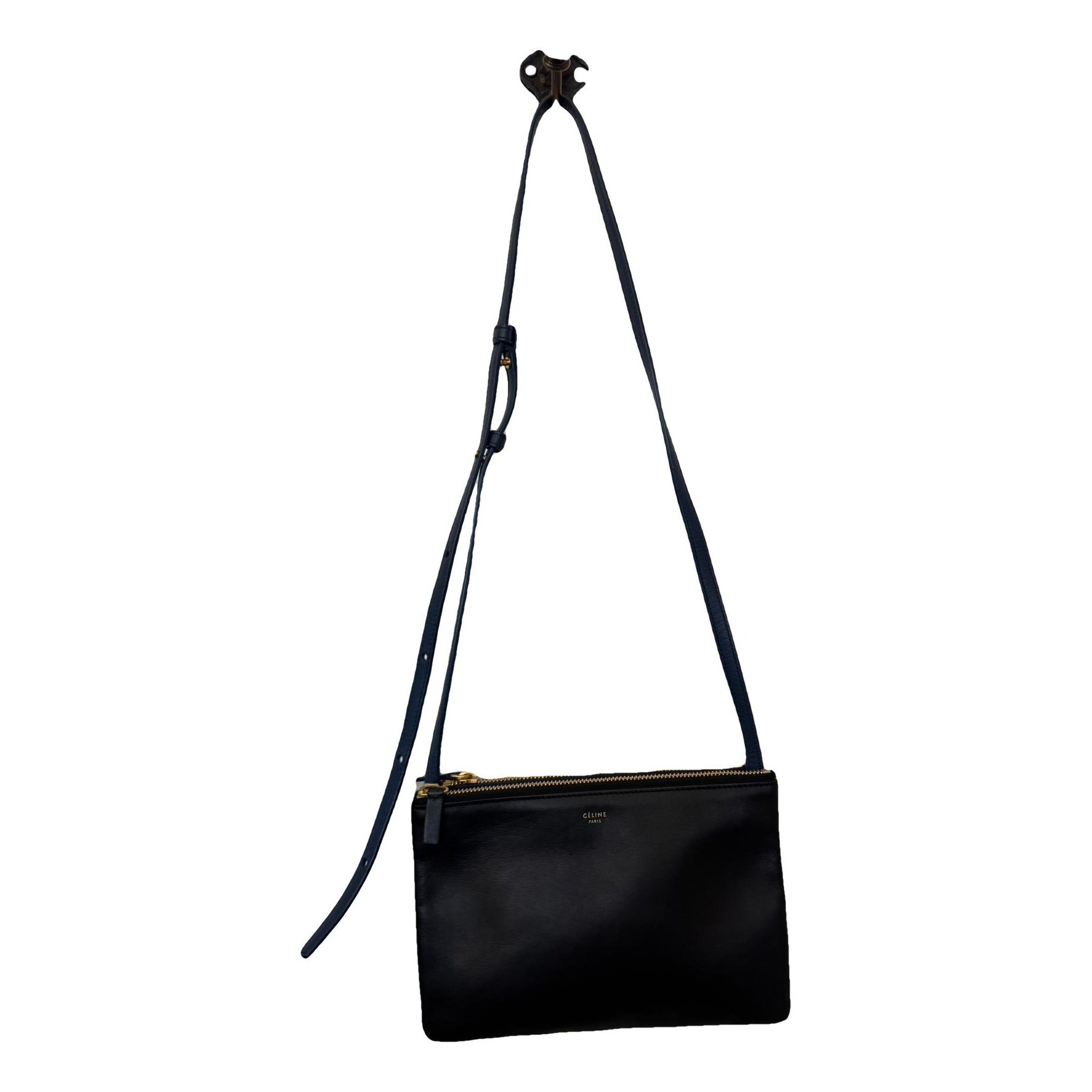 Trio leather crossbody bag