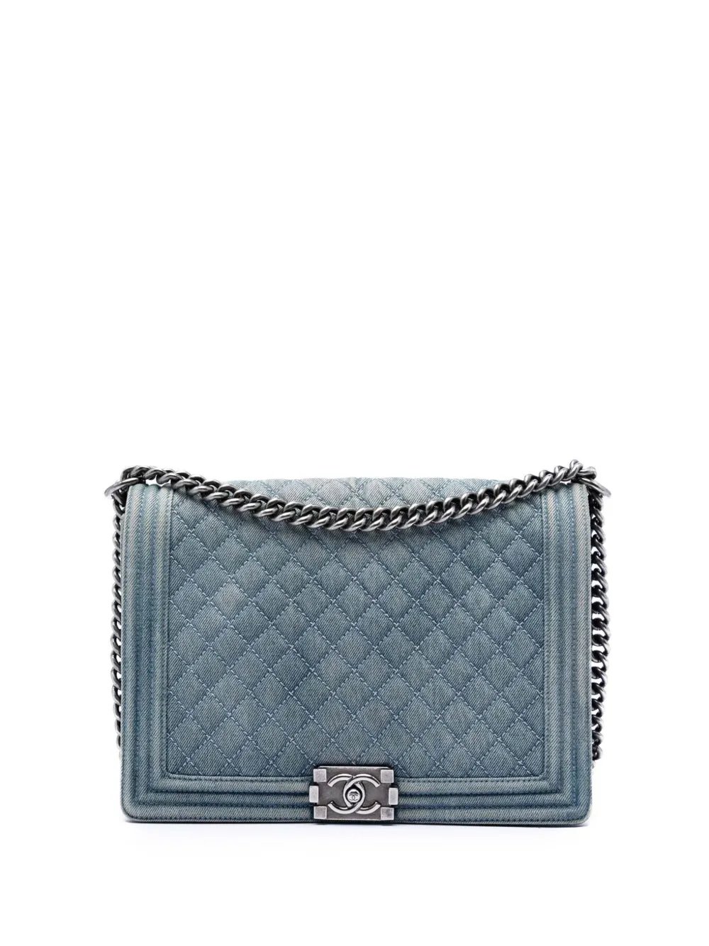 2012-2013 Large Quilted Denim Boy Flap crossbody bag