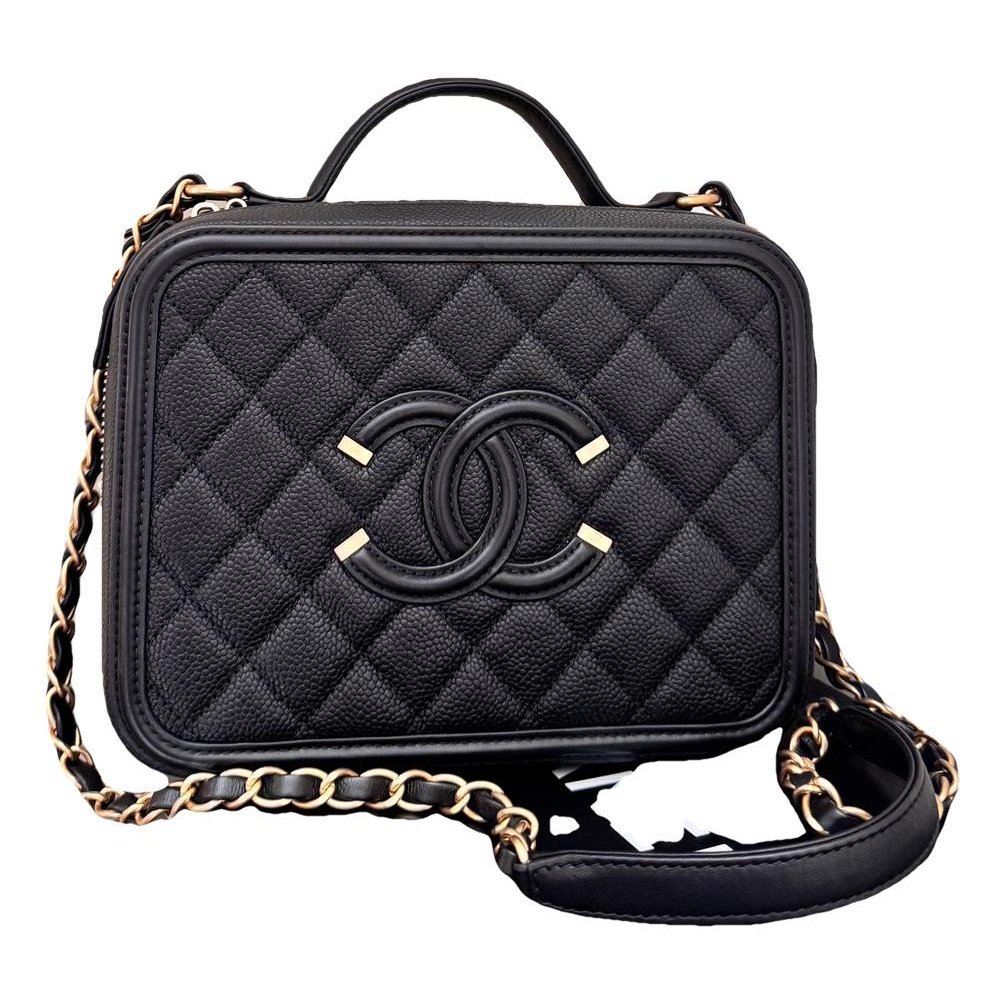 Vanity leather handbag