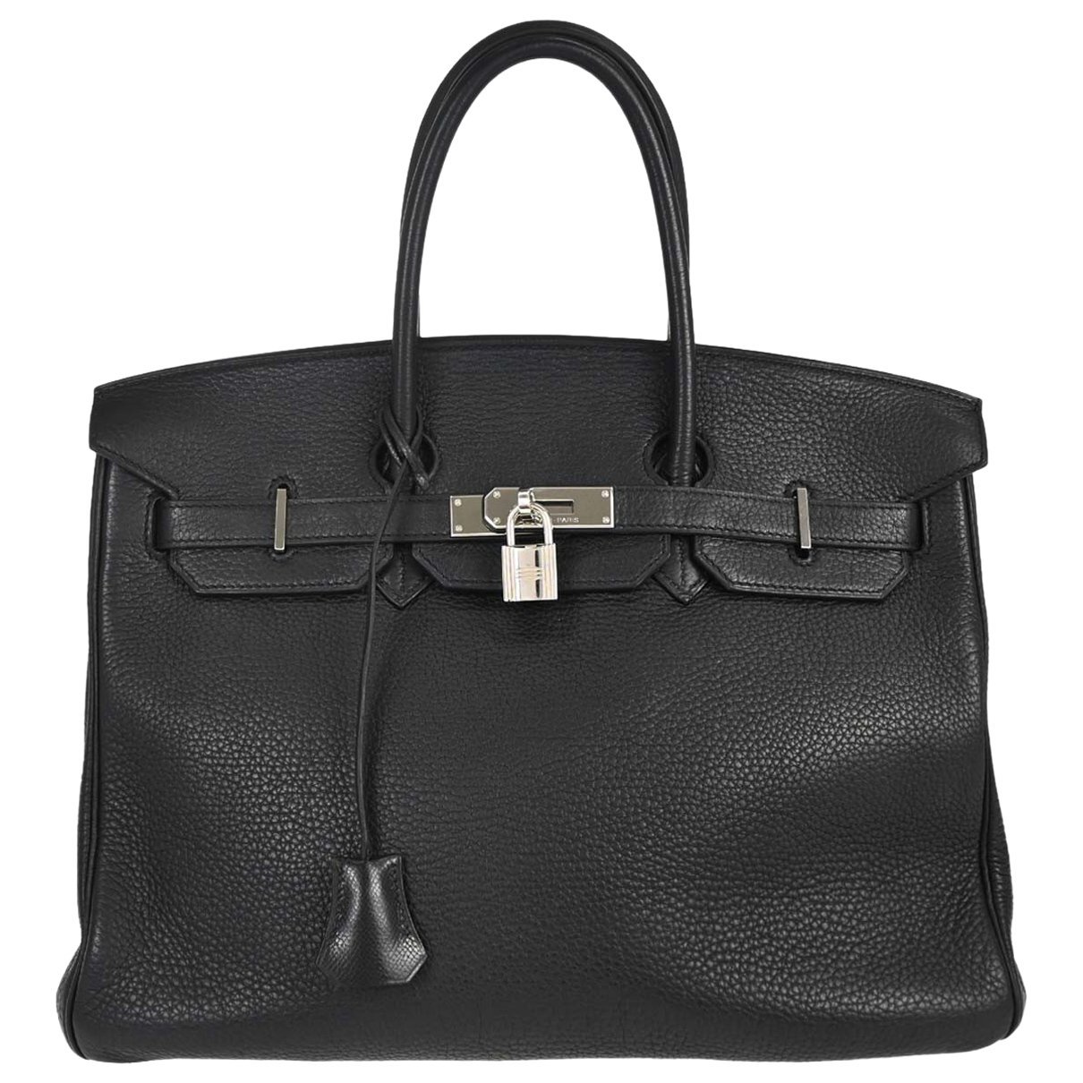 Hermes Birkin Handbag Black Togo Leather