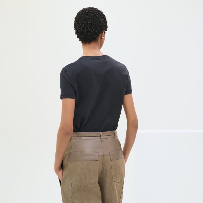 Bleu Noir Embroidered Pocket T-shirt