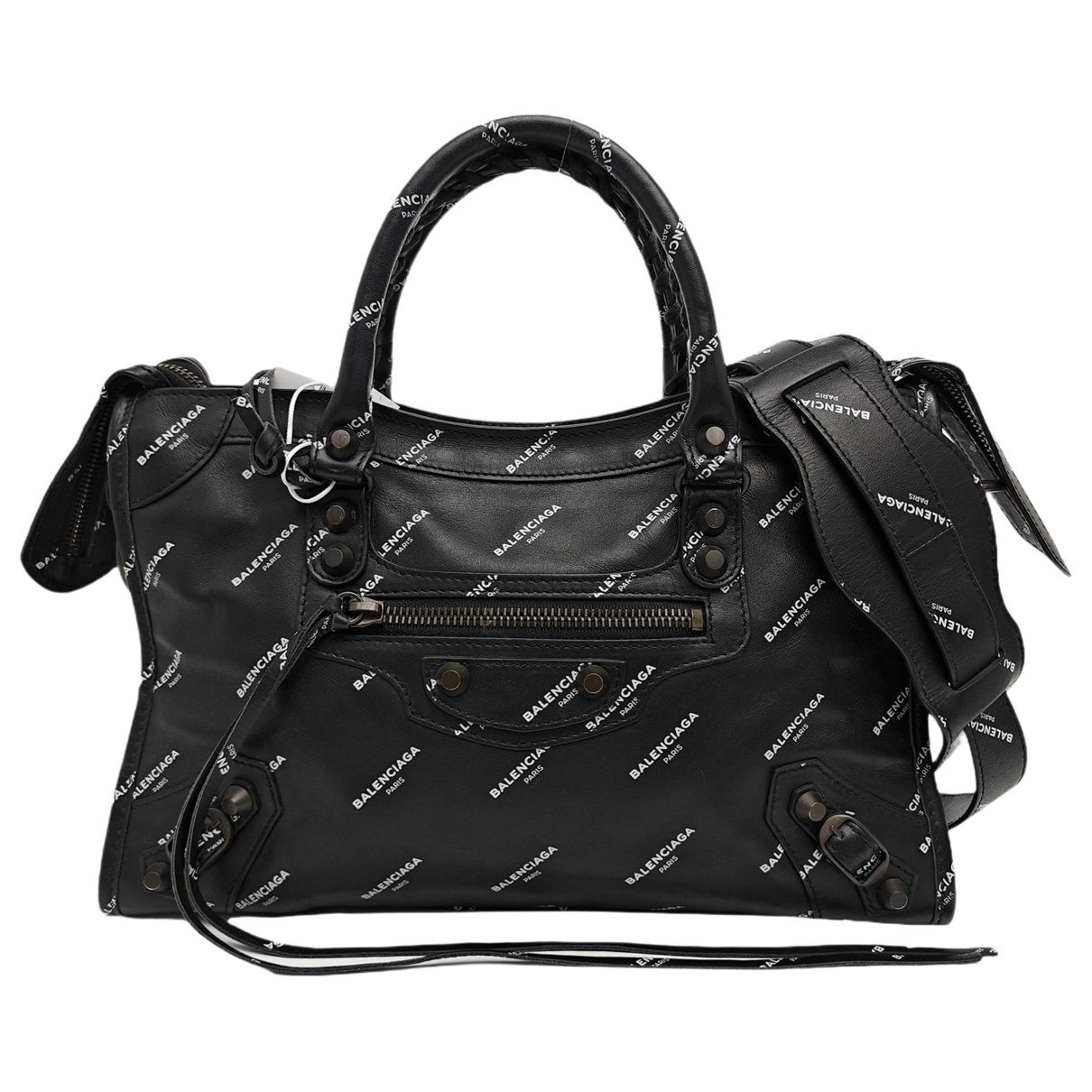 City leather handbag