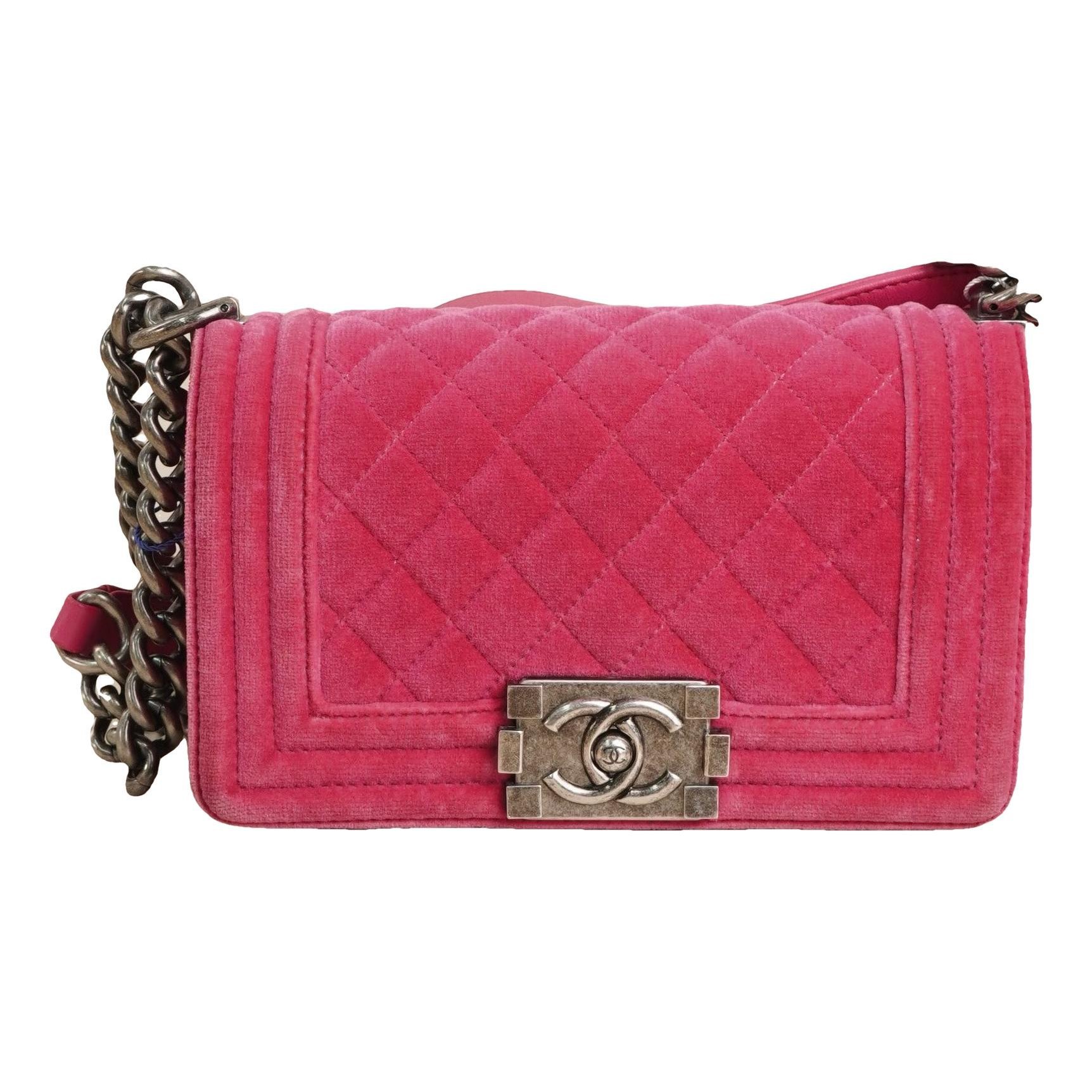 Boy velvet crossbody bag