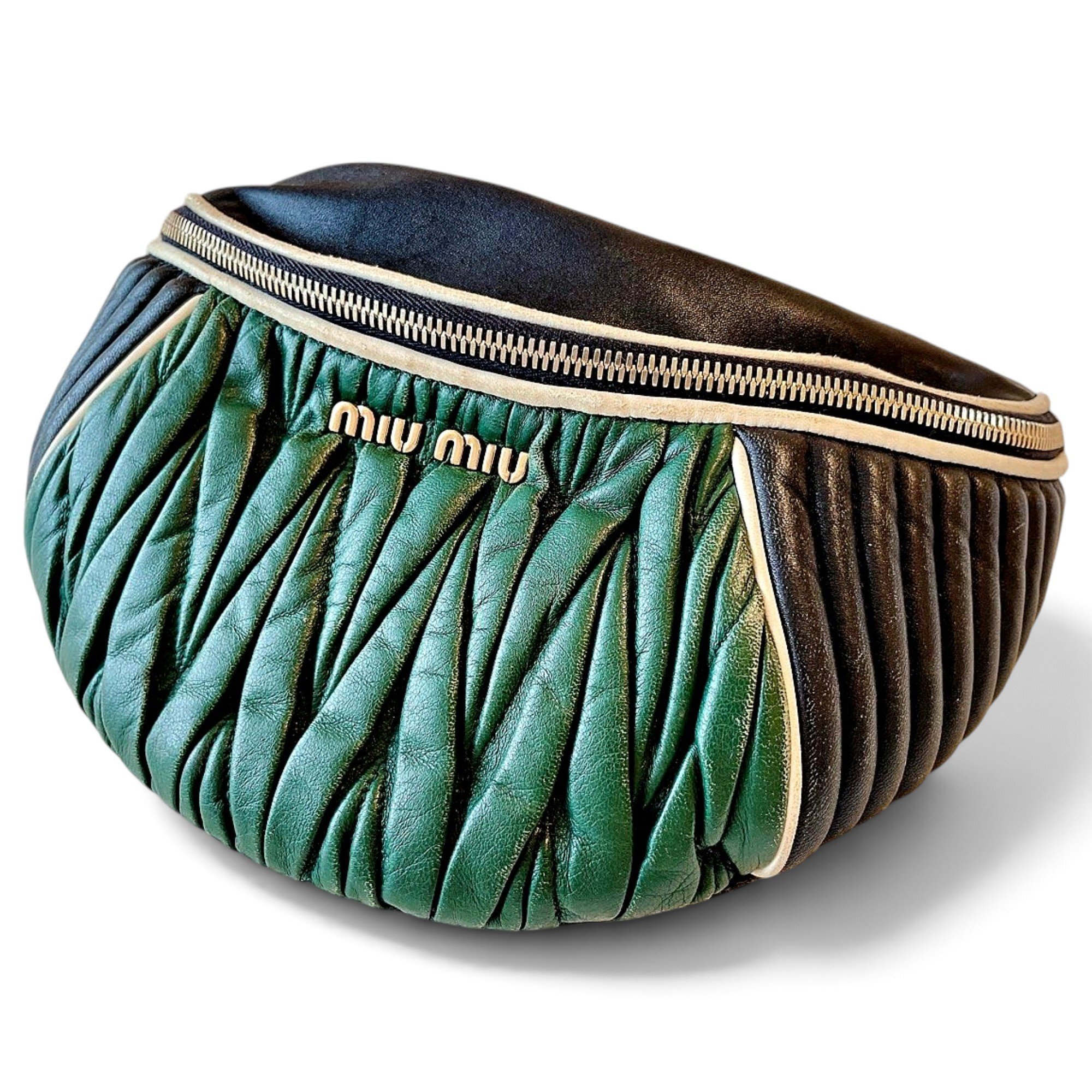Leather clutch bag