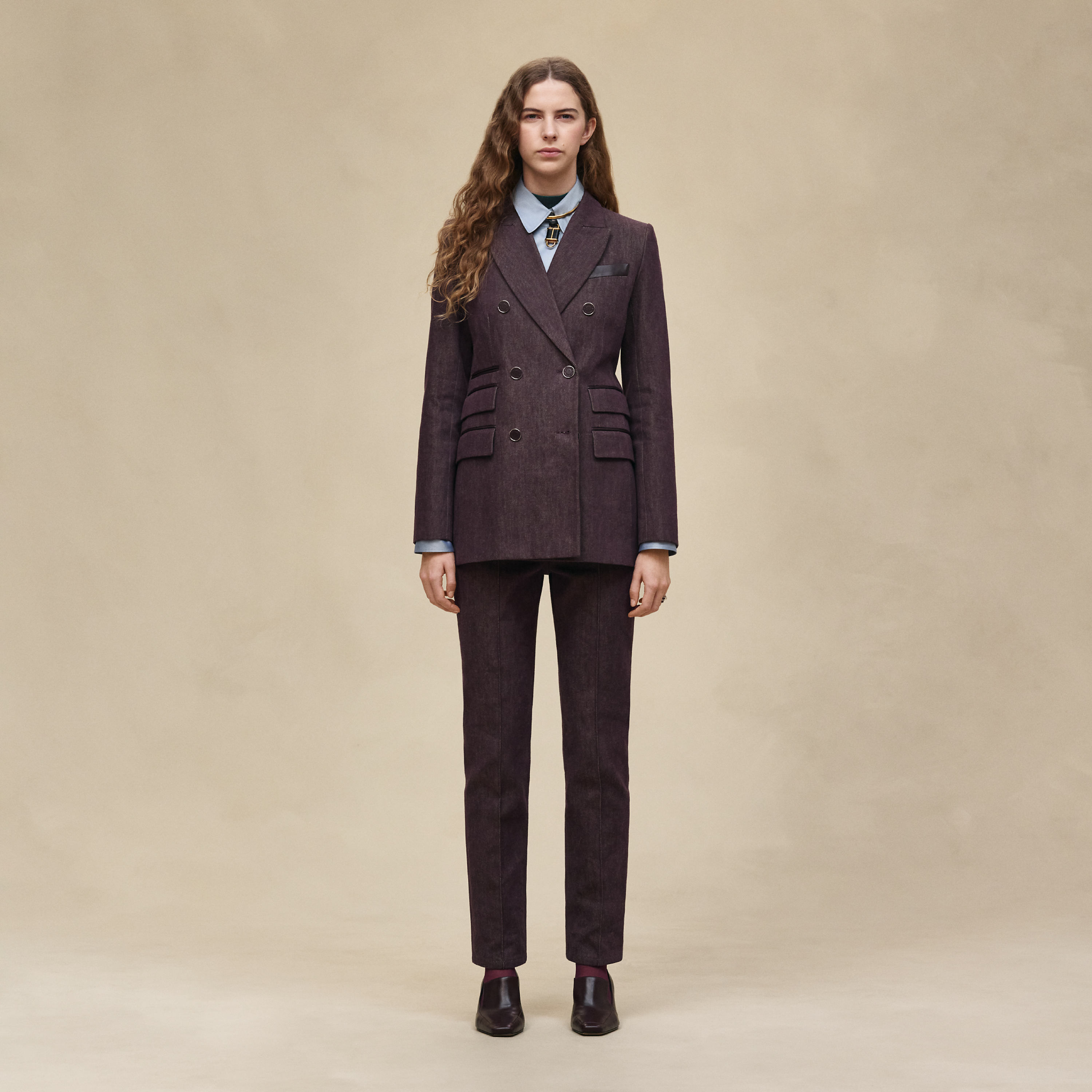 Veste mix cuir Inspiration Tailleur