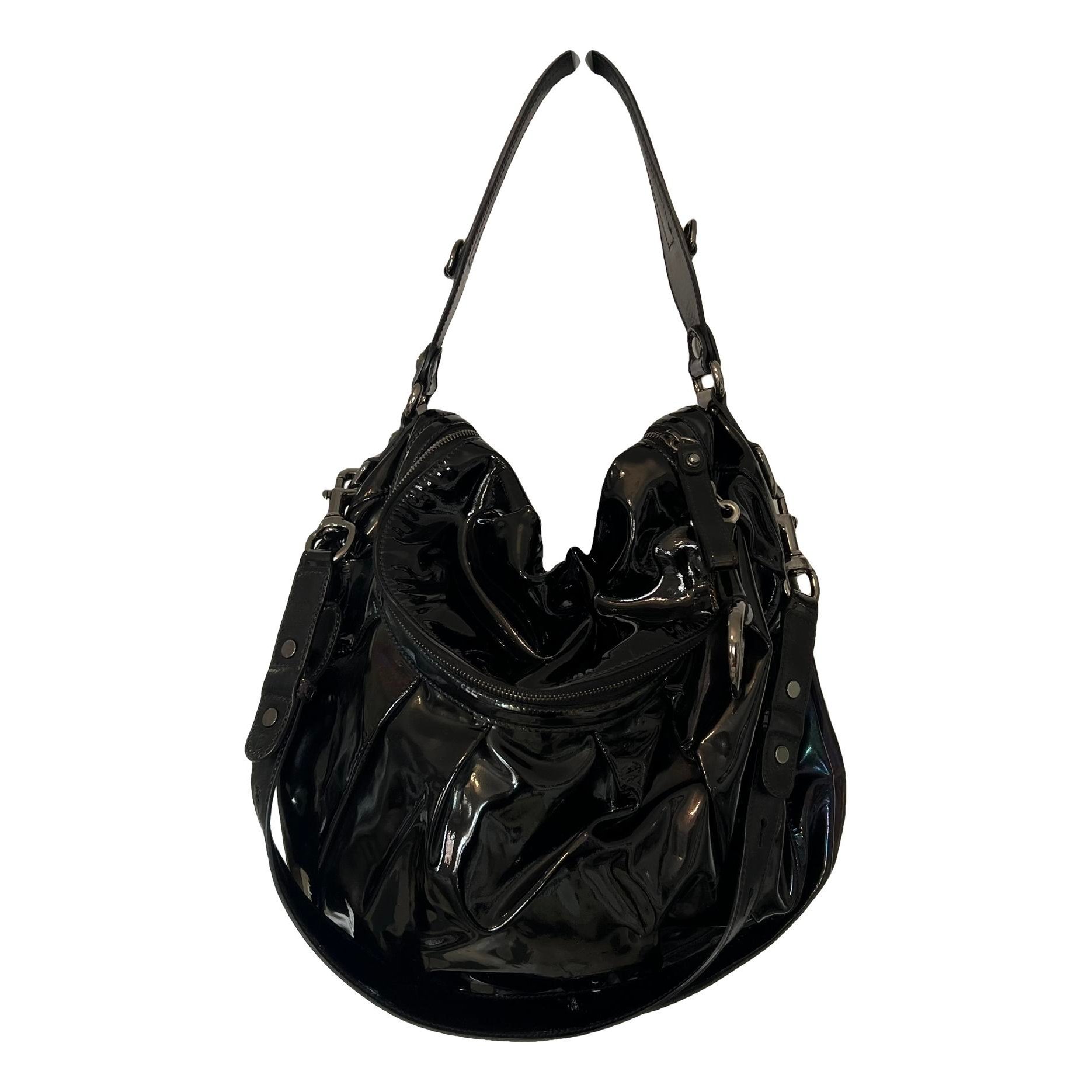 Patent leather handbag