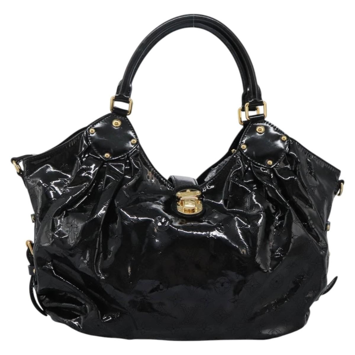 Flower Hobo patent leather tote