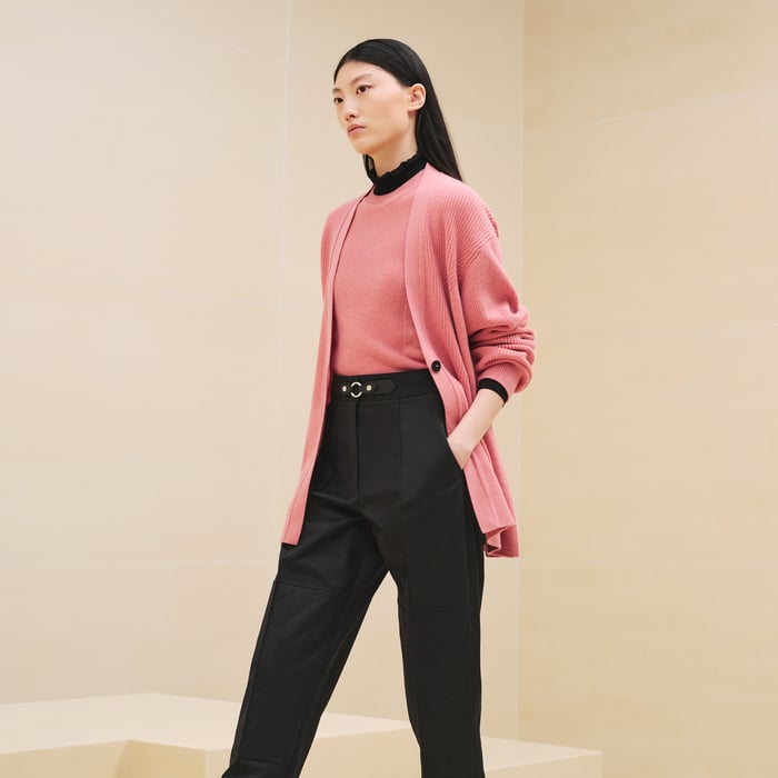 Rose Incarnat Long Cardigan