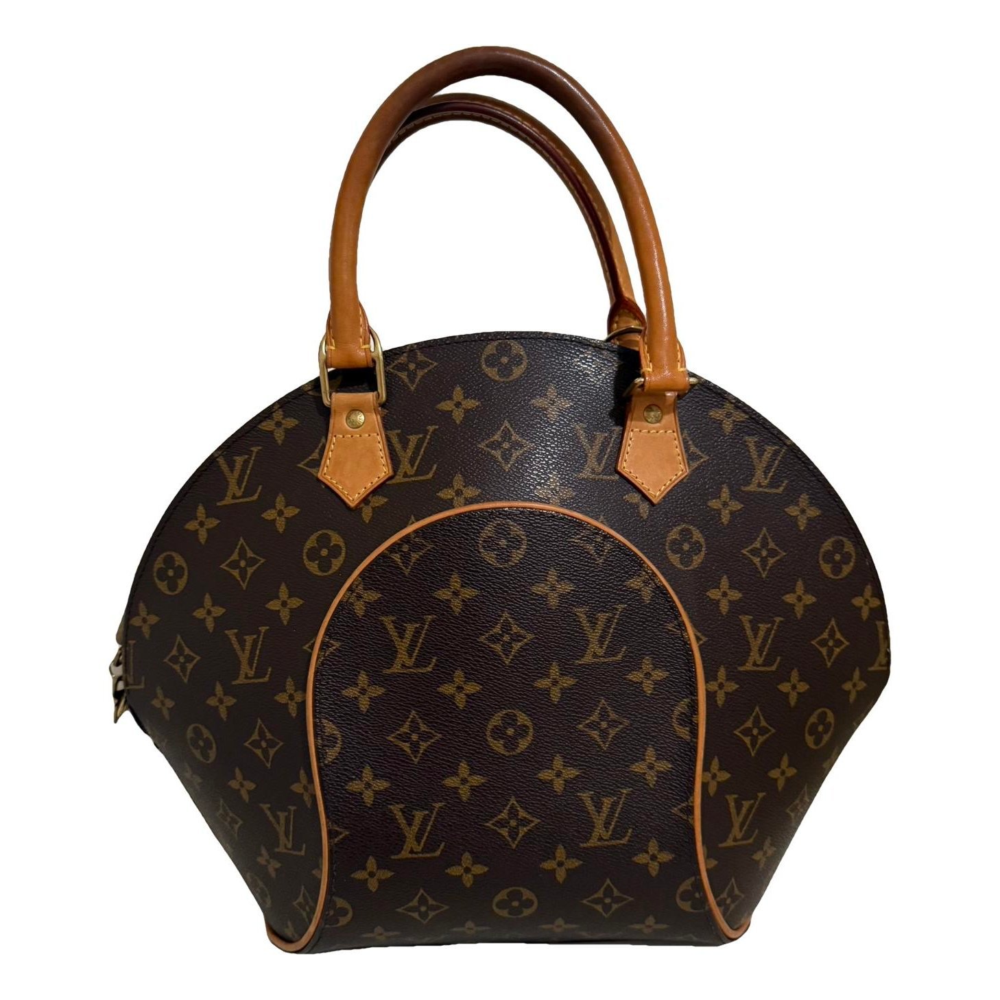 Ellipse leather handbag