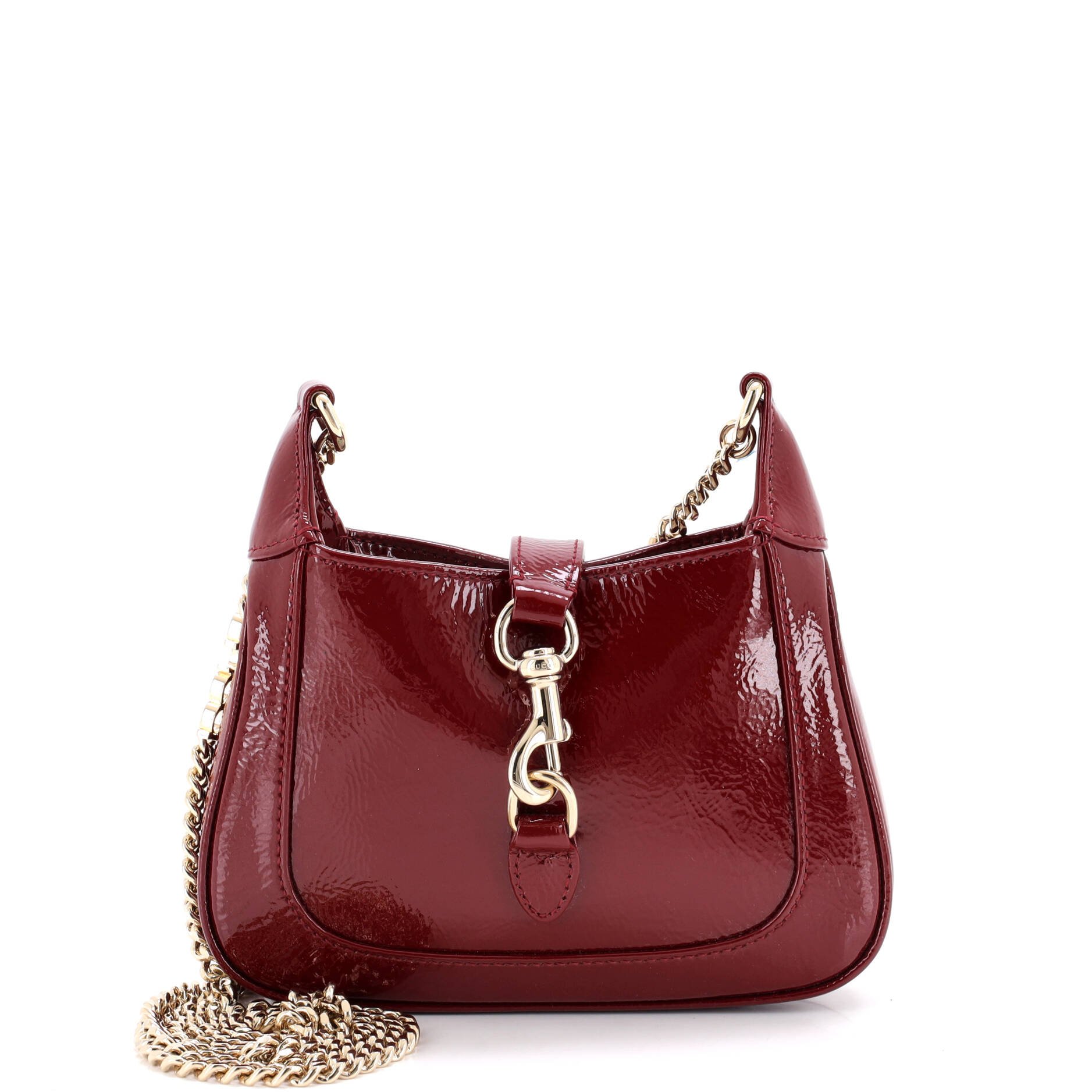 Jackie Notte Chain Hobo Patent Mini