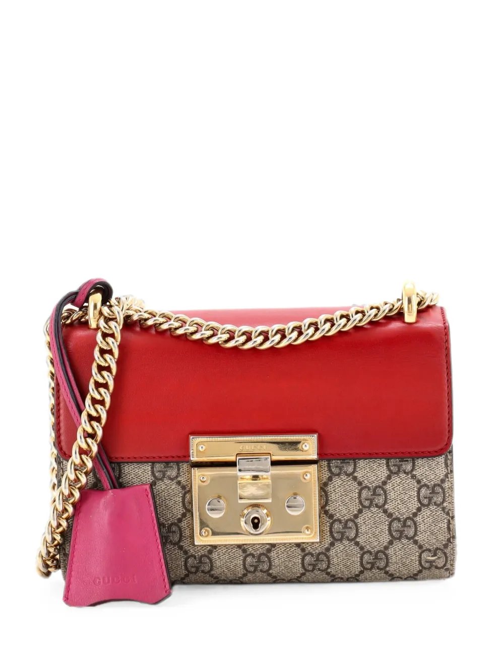 Padlock Shoulder Bag GG Coated Canvas and Leather Small crossbody bag