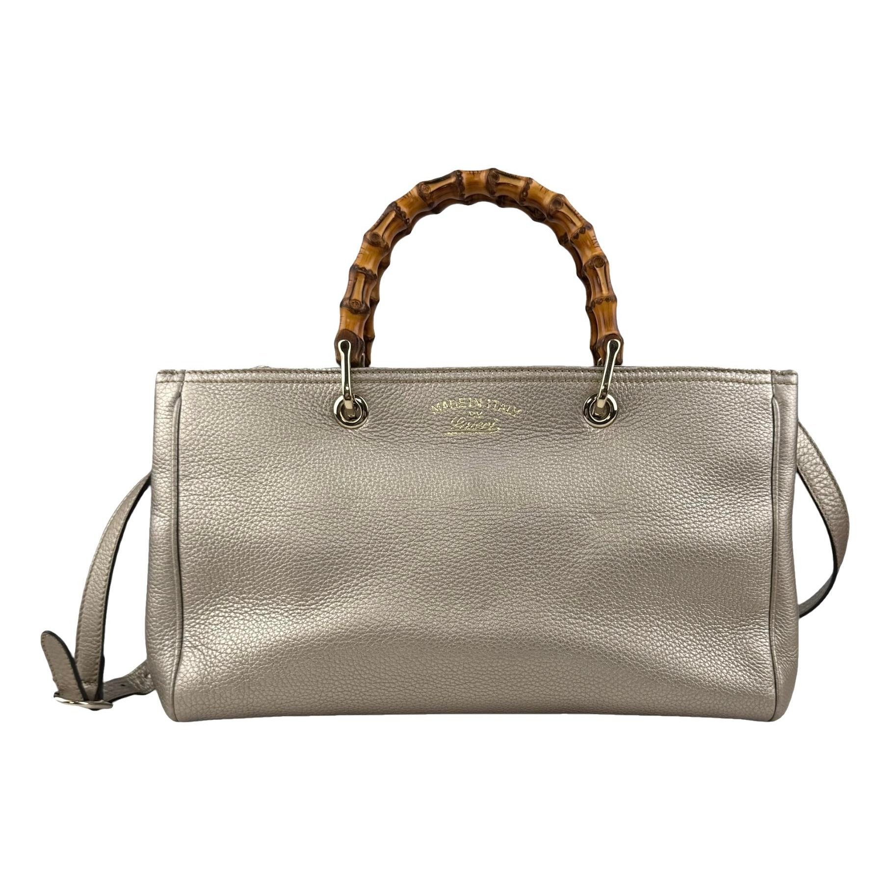 Bamboo leather handbag