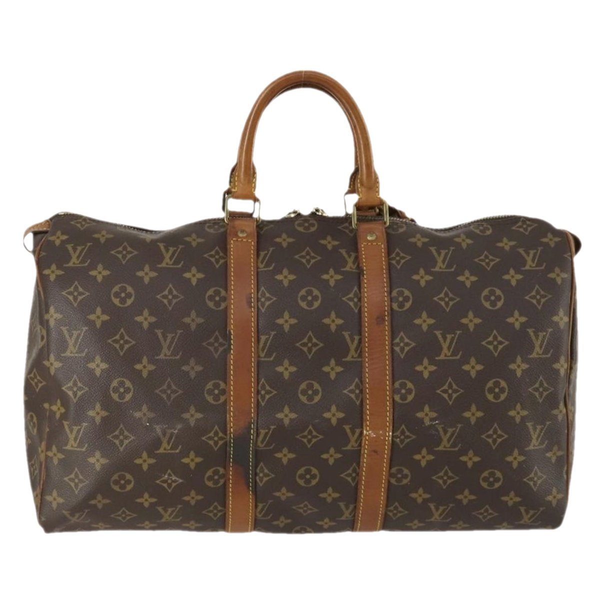 Keepall leather travel bag