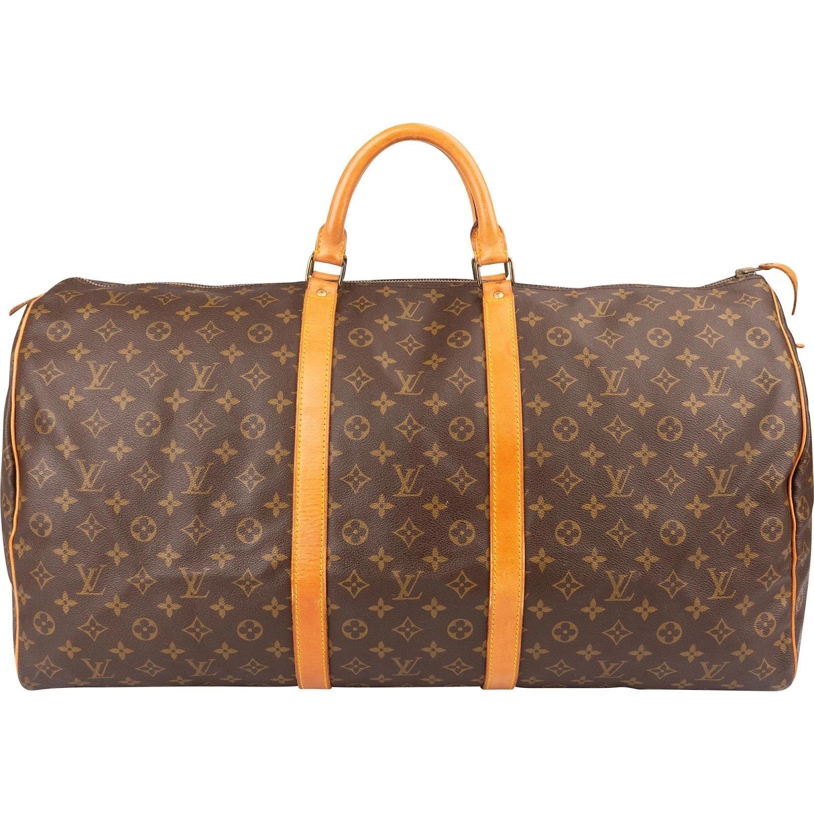 Keepall leather travel bag