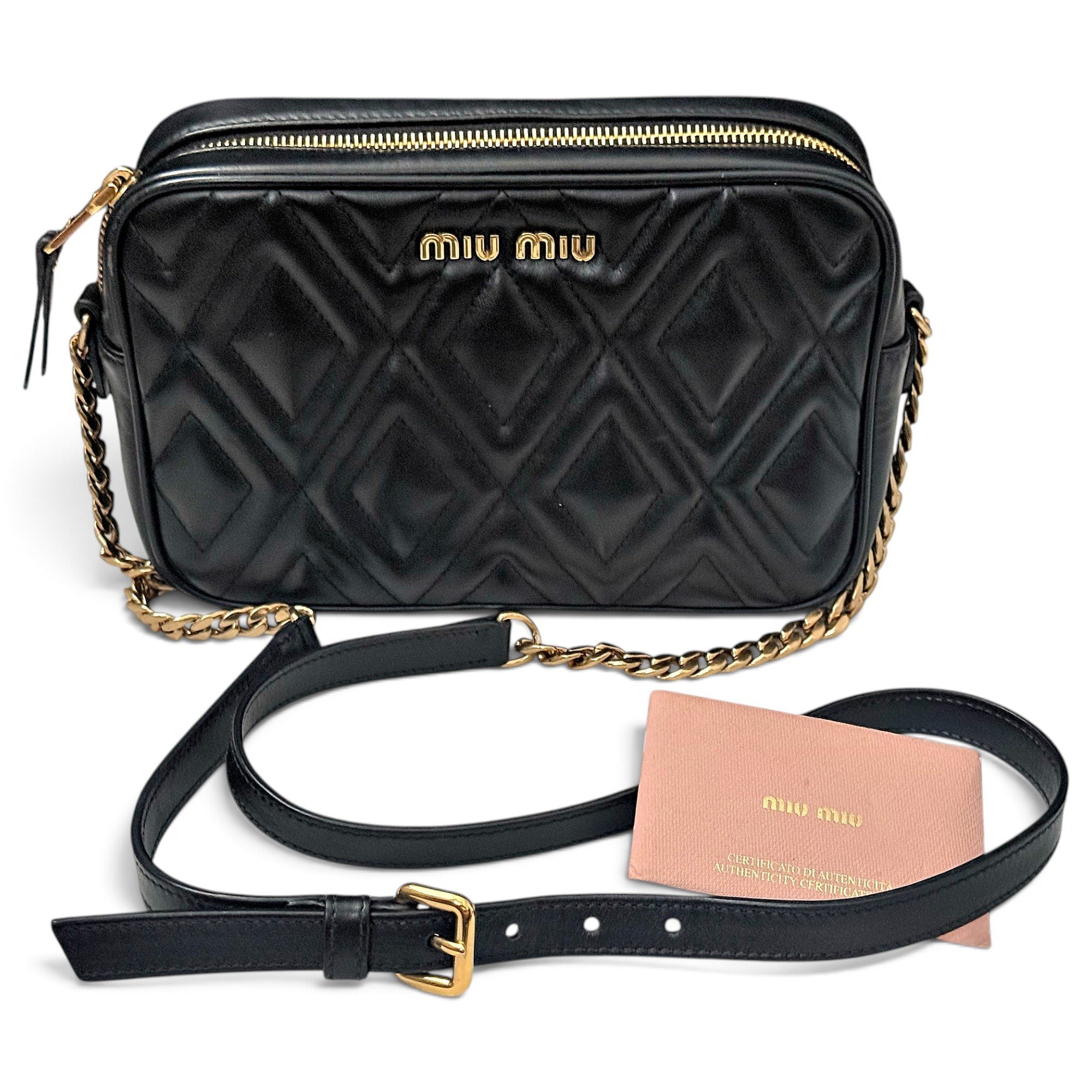 Matelassé leather crossbody bag