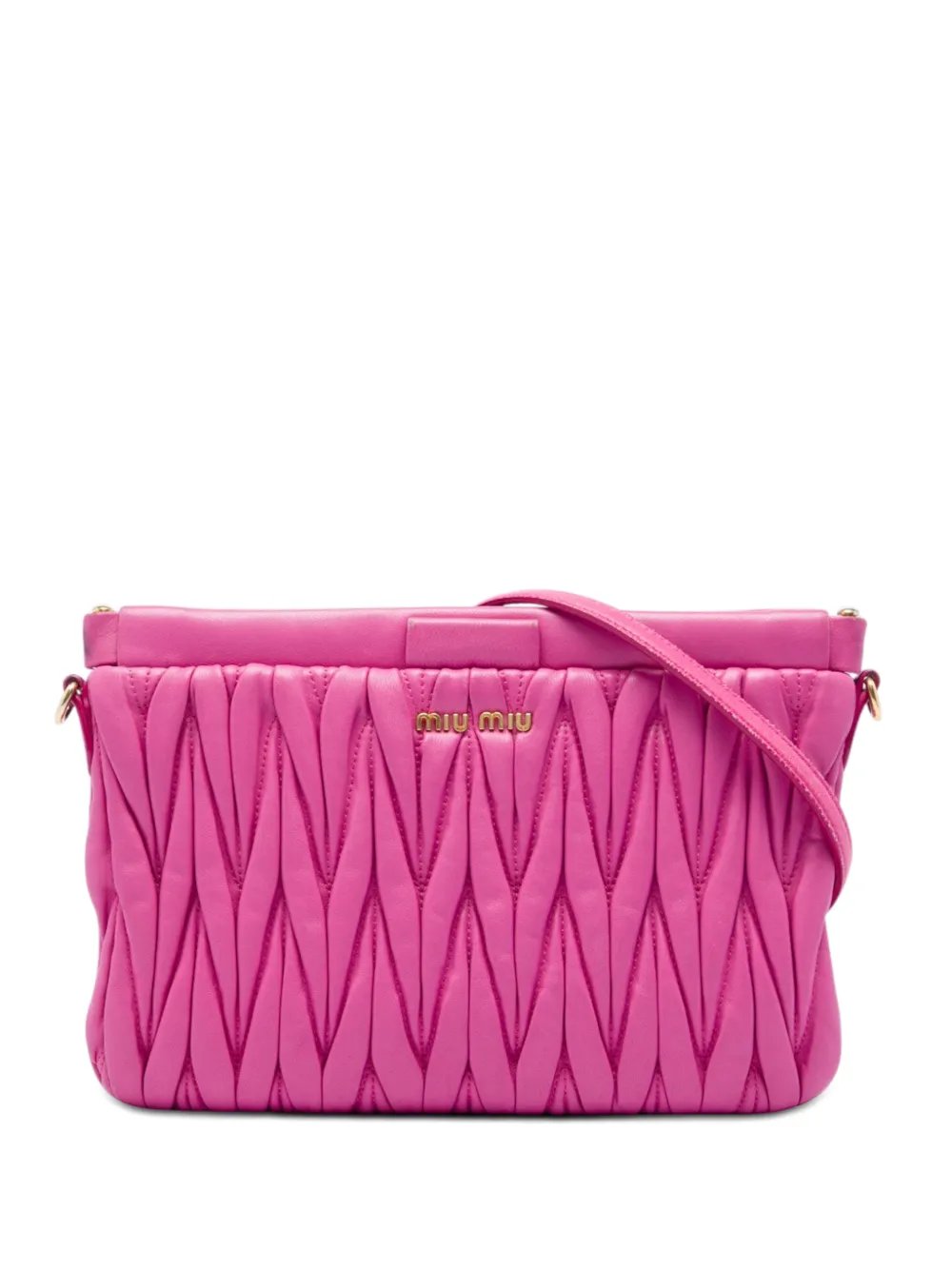 2010-2026 Matelasse Nappa Frame Clutch with Strap crossbody bag