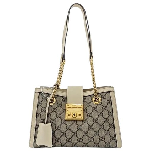 Padlock leather handbag