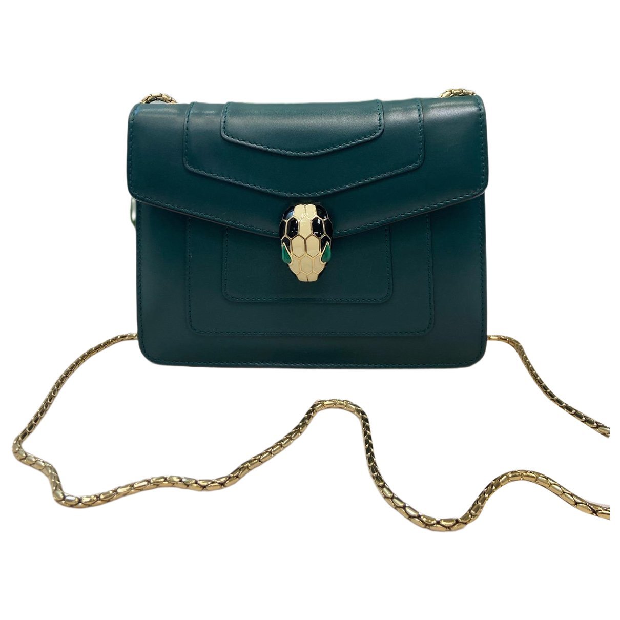 Serpenti leather handbag