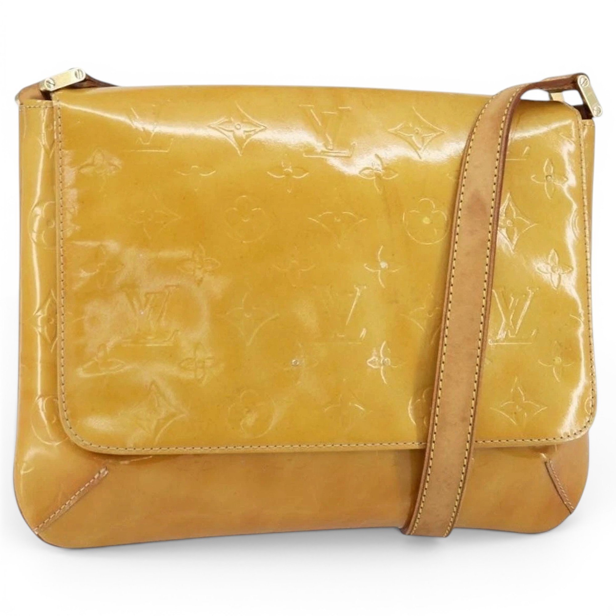Patent leather handbag