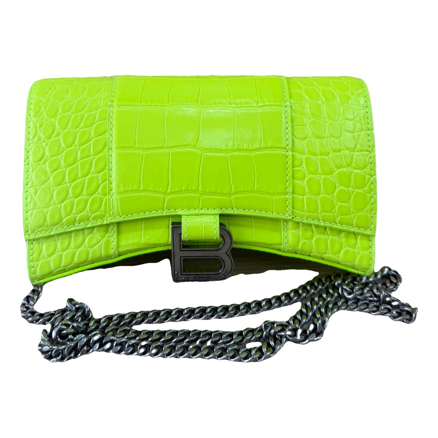 Hourglass leather crossbody bag