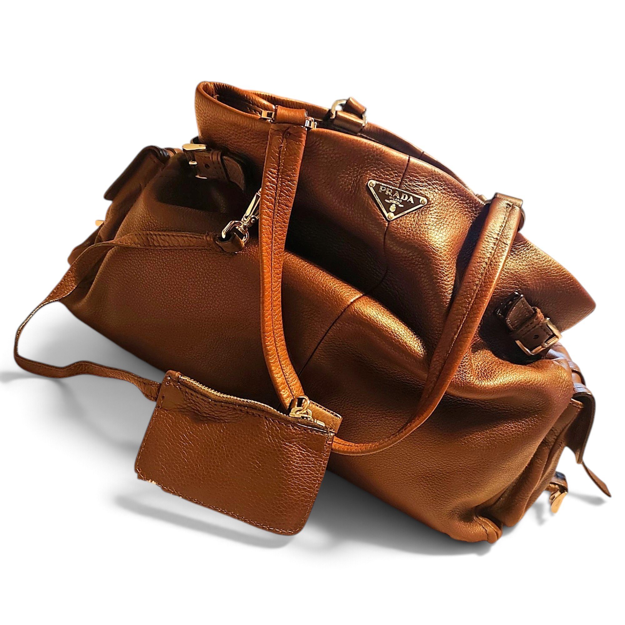 Leather bowling bag
