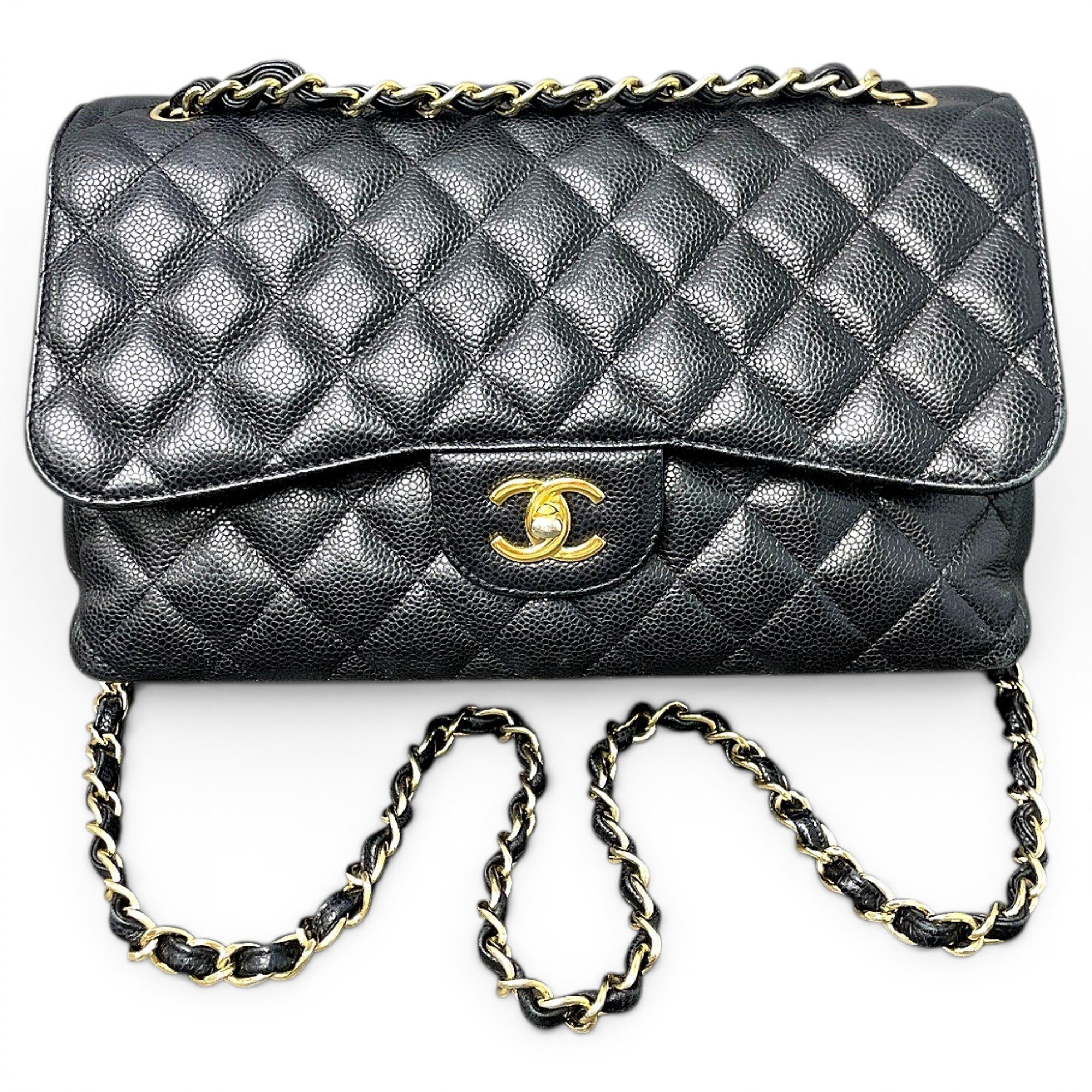 Trendy CC Flap leather handbag