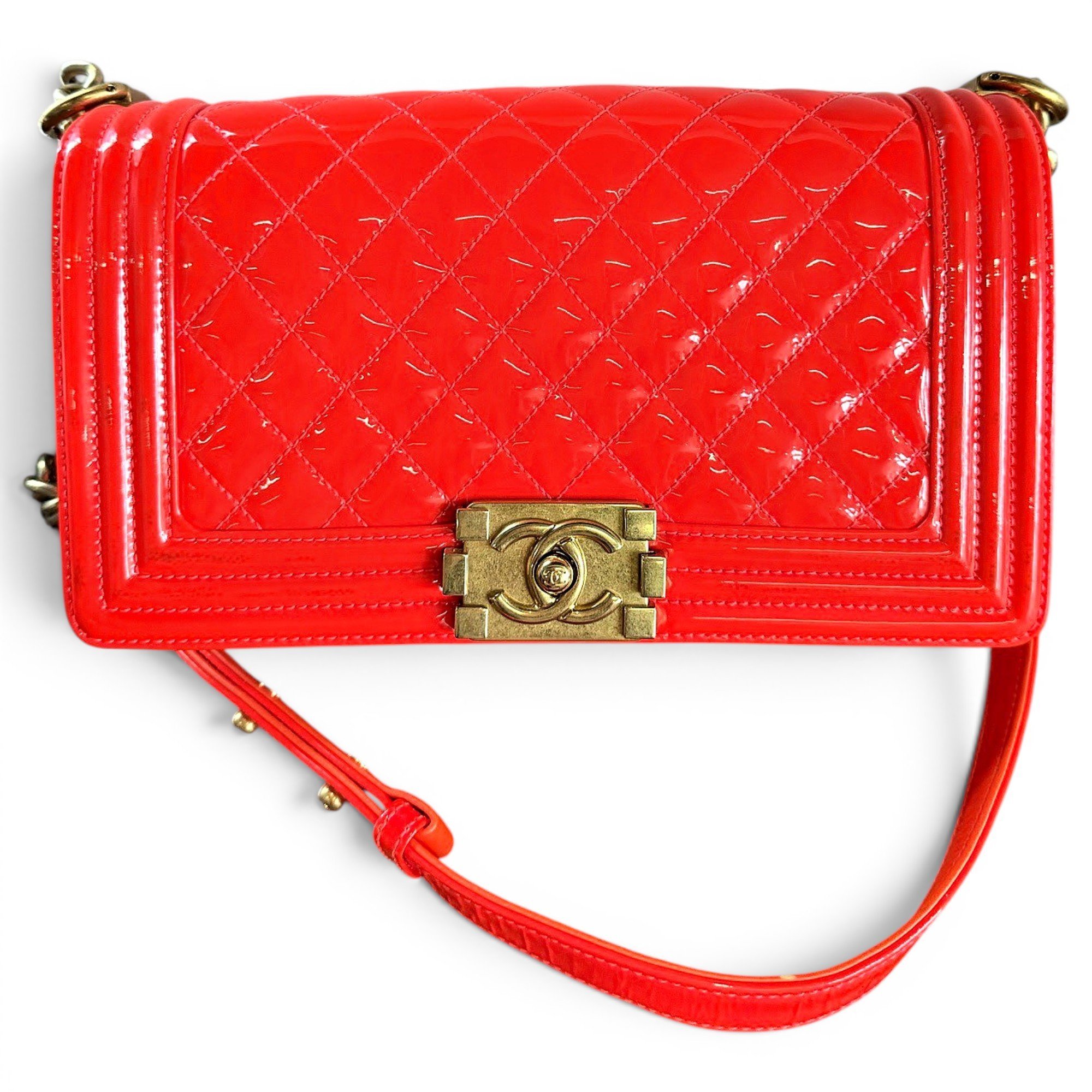 Boy patent leather crossbody bag