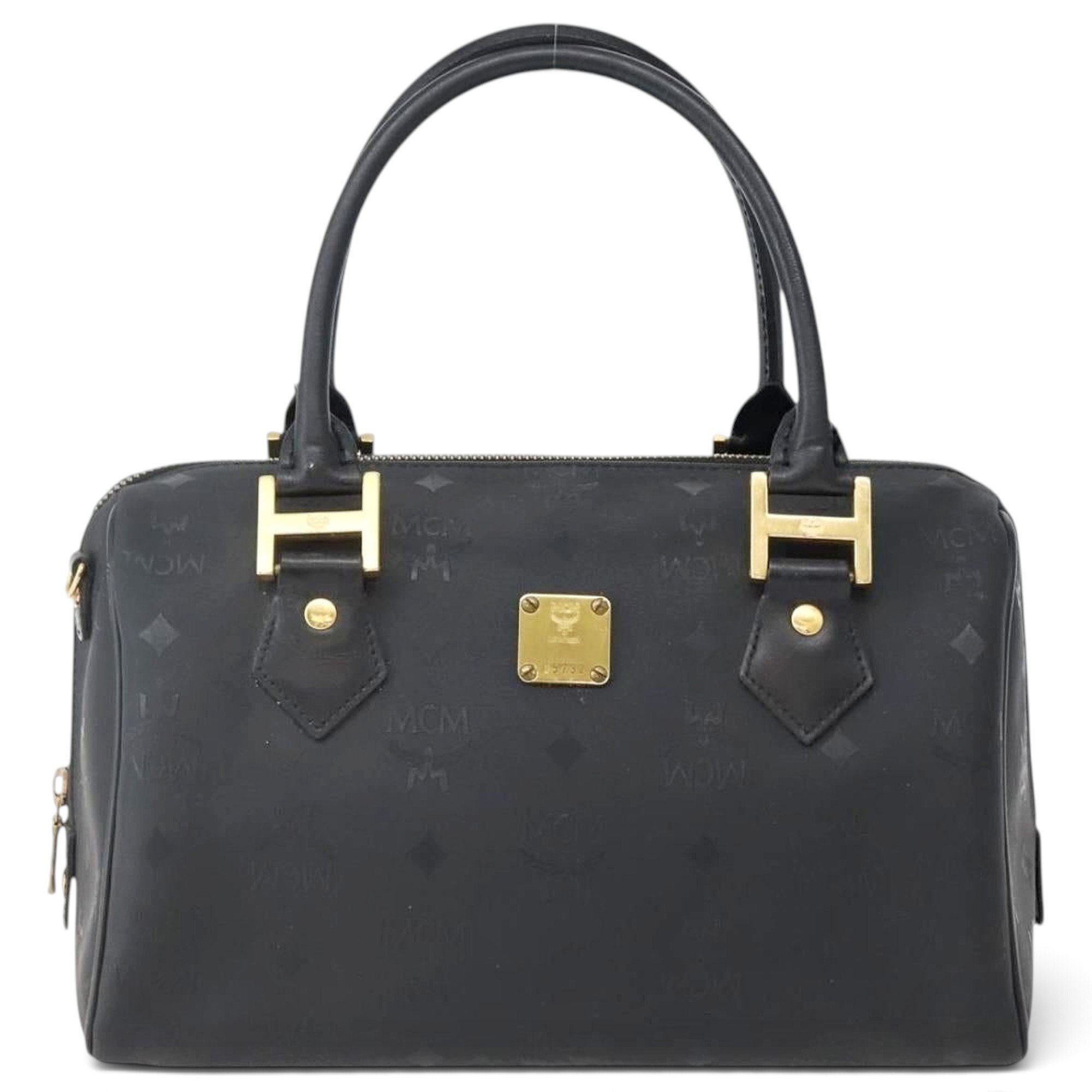 Boston leather bowling bag