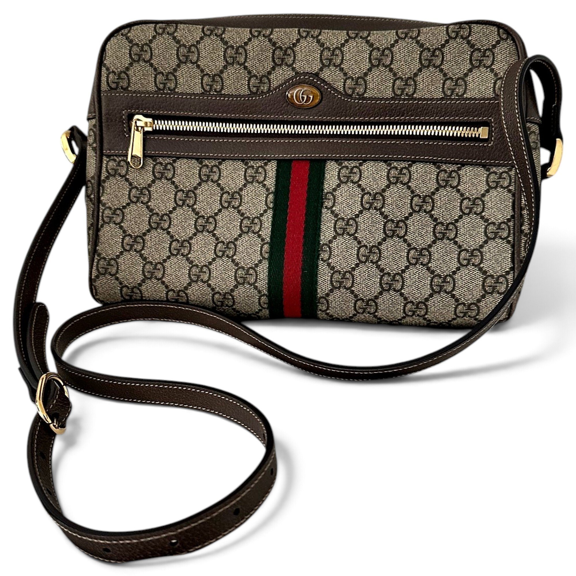 Ophidia leather crossbody bag