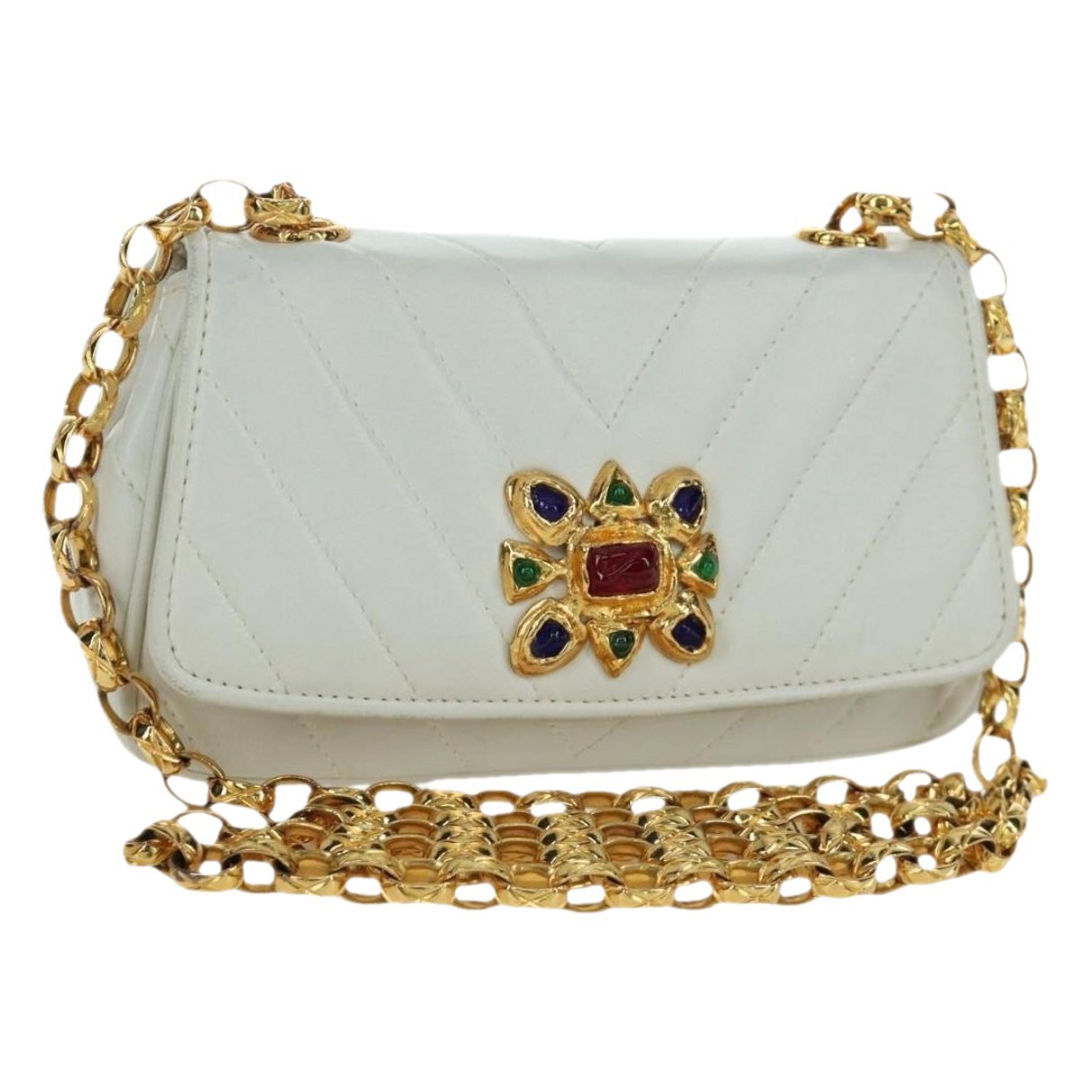 Trendy CC Flap leather handbag