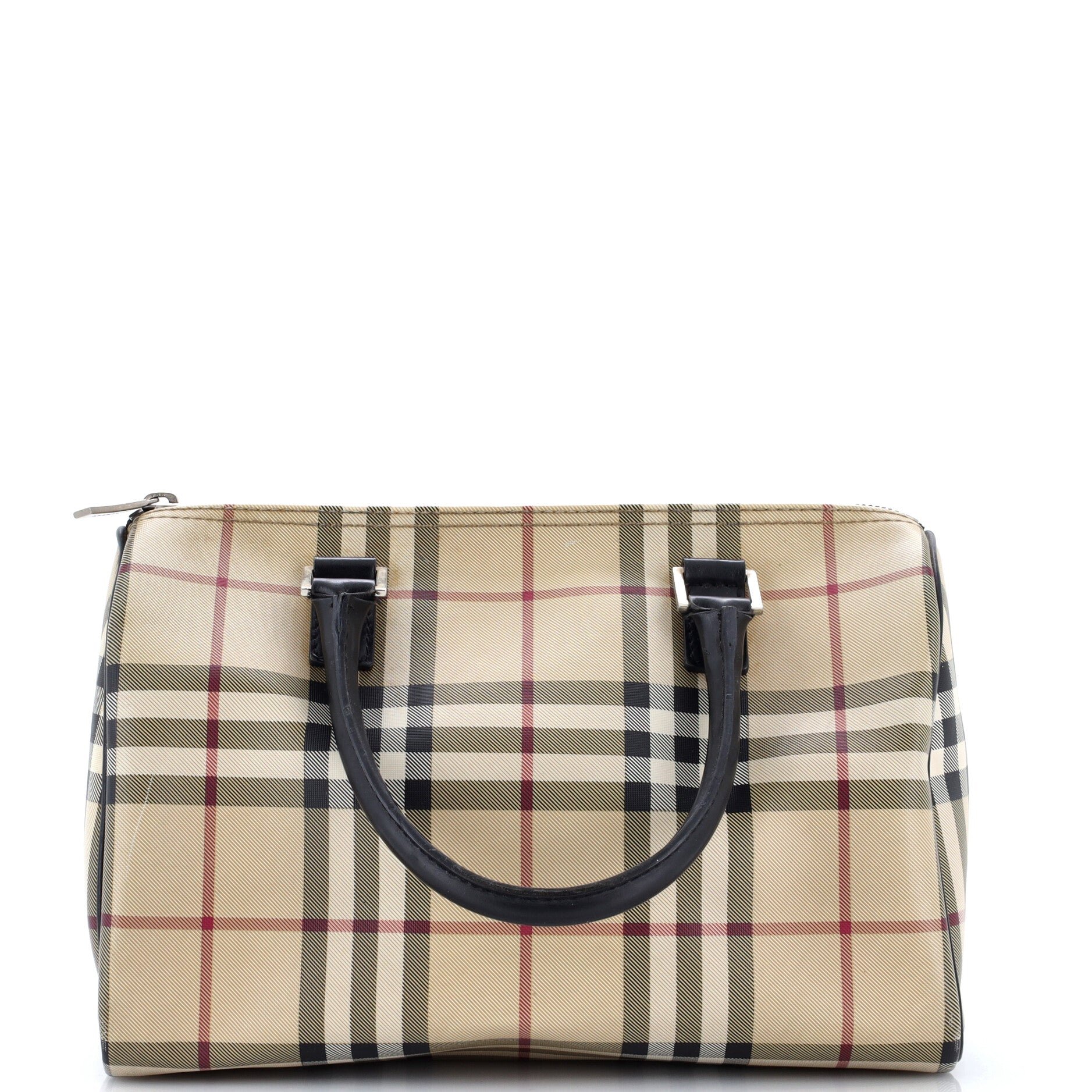 Burberry Chester Satchel Haymarket Coated Canvas Large