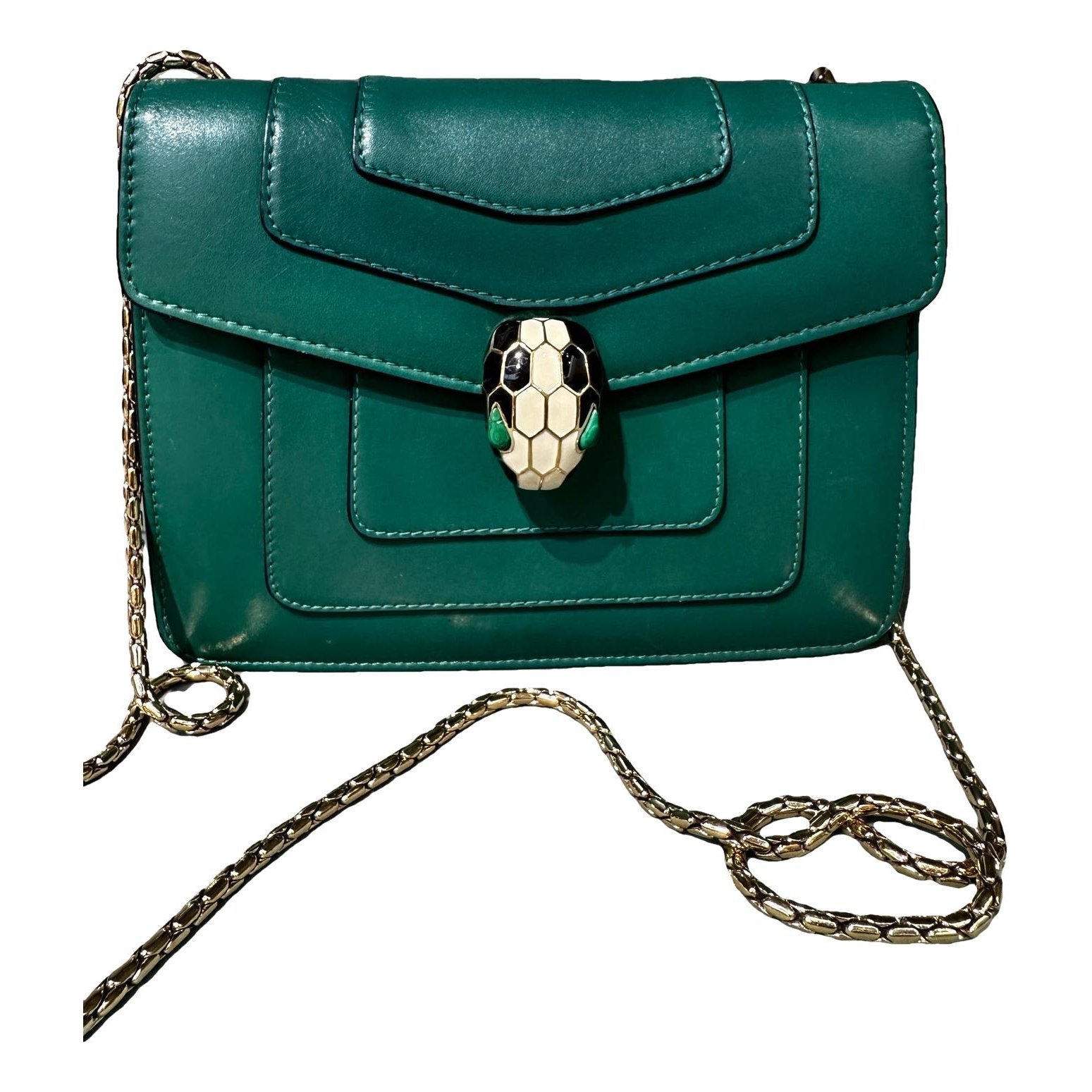 Serpenti leather handbag