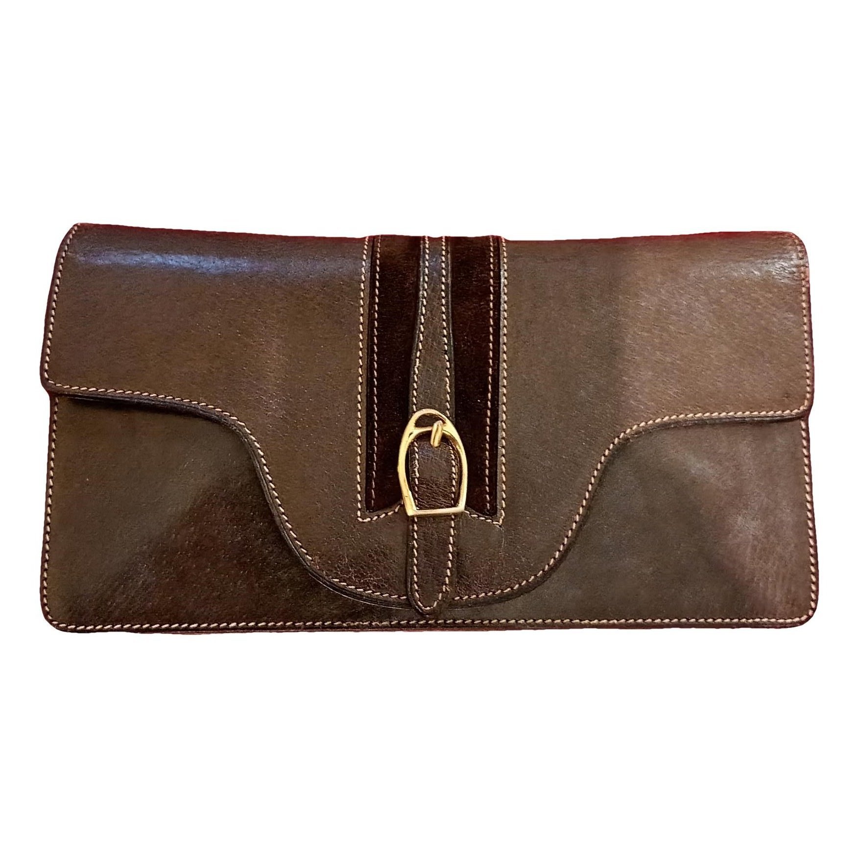 Ophidia leather clutch bag