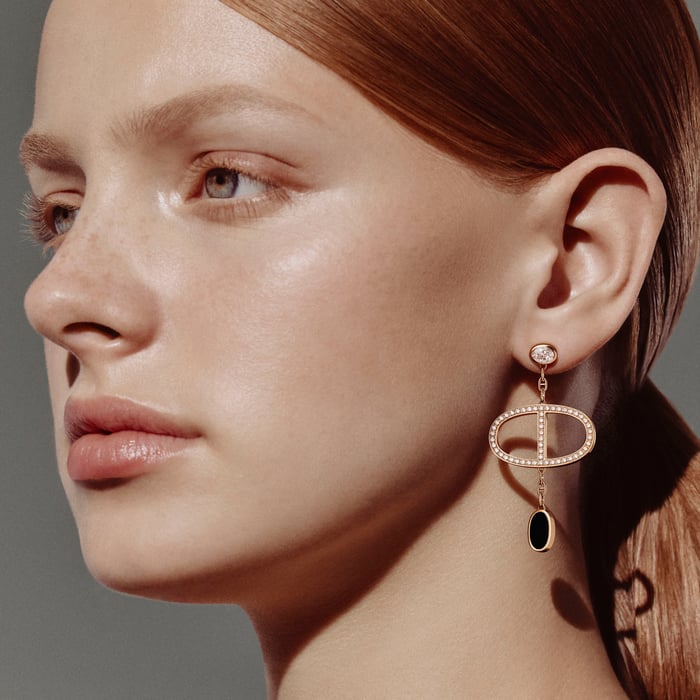 Sans Coloris Chaine d'Ancre Verso Single Dangle Earring