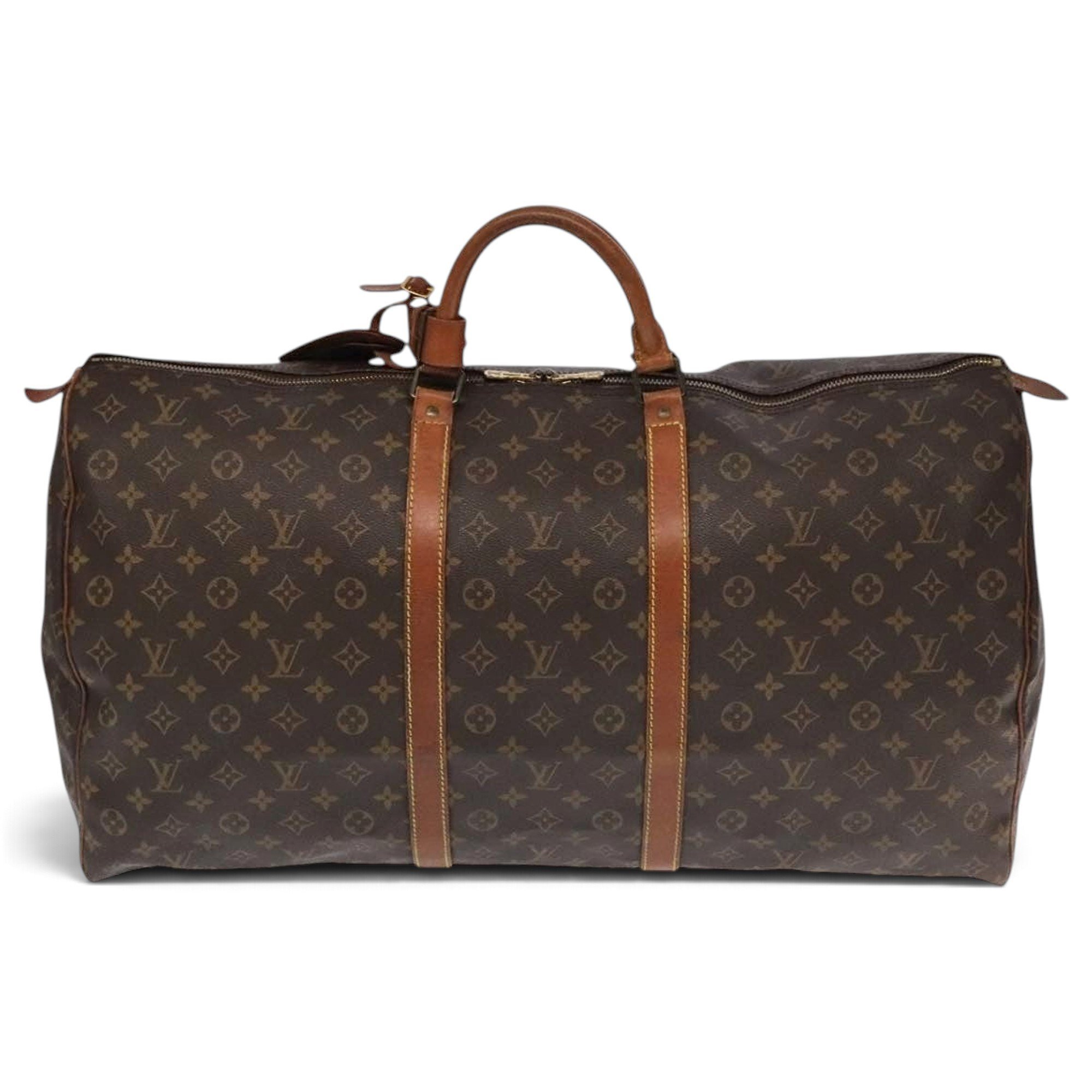 Keepall leather travel bag