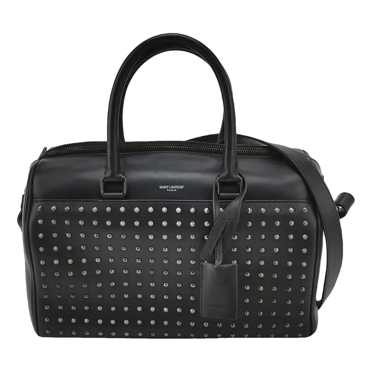 Duffle leather crossbody bag