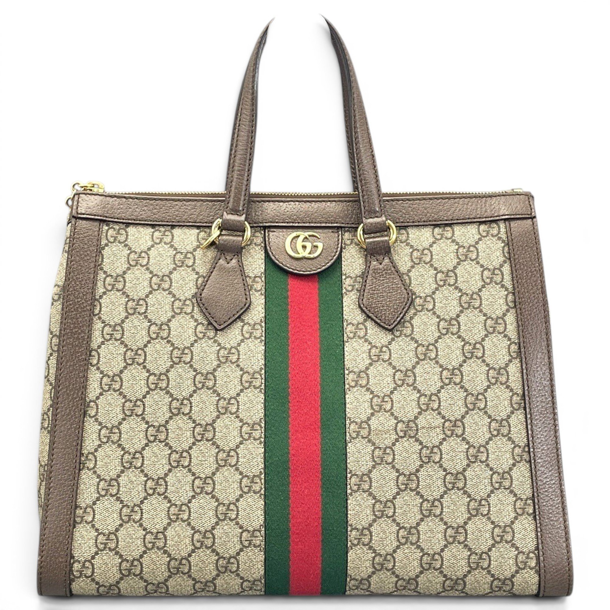 Ophidia Top Handle leather handbag