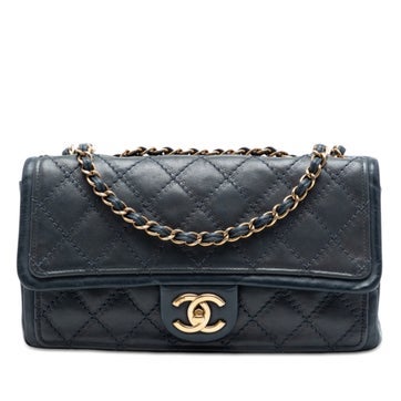 Calf Leather Medium CC Quilted Iridescent Calfskin Sheriff Star Flap