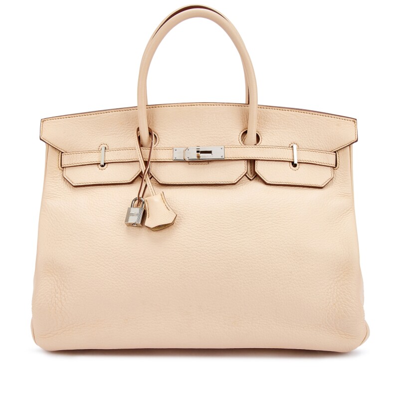 Hermes Beige Togo Birkin 40 Palladium Hardware, 2001