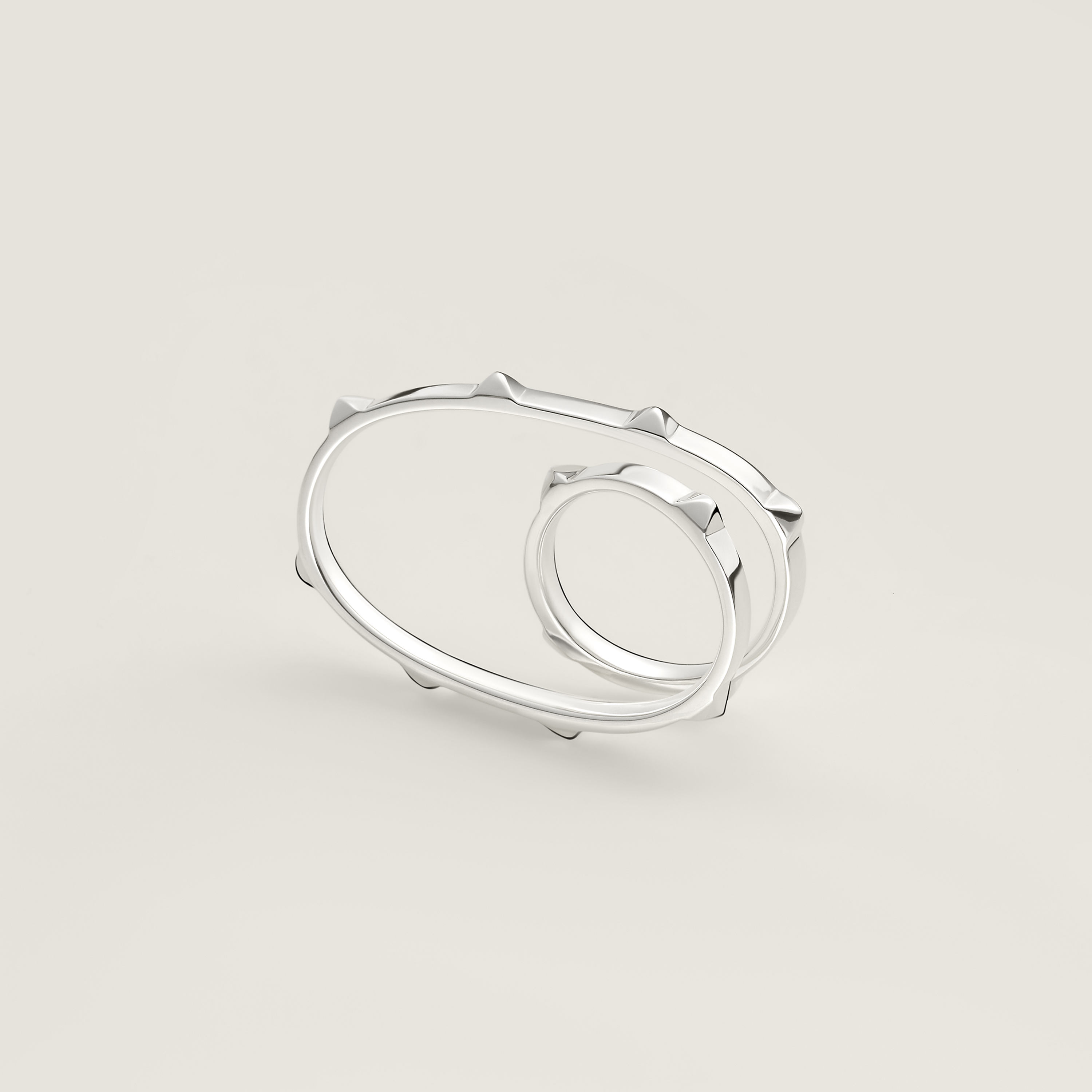 Hermès Clou d'H double ring