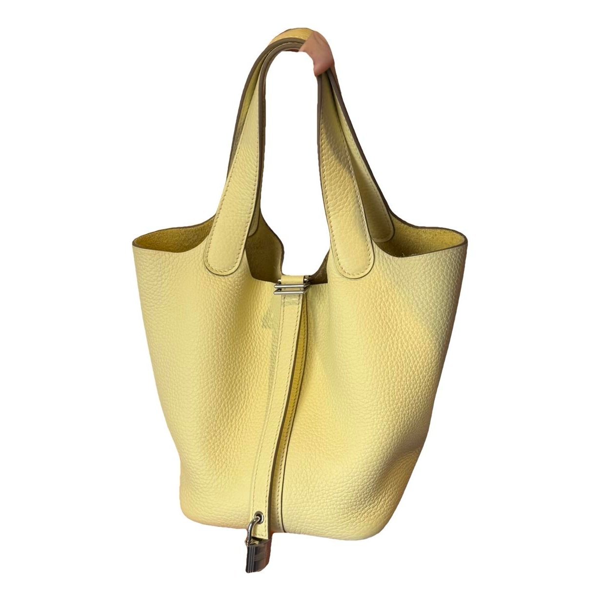 Picotin leather tote
