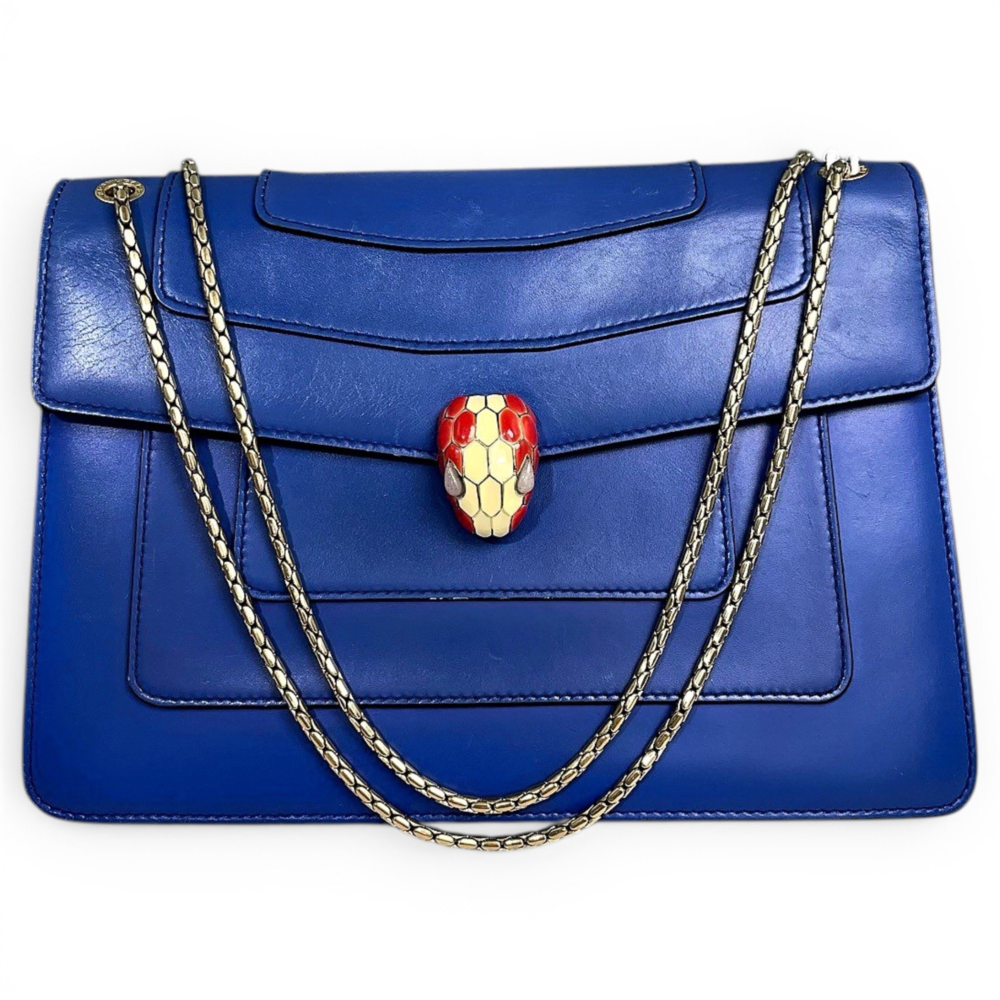 Serpenti leather handbag